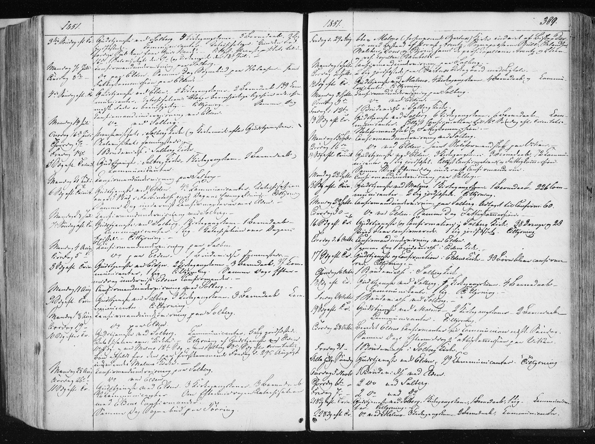 Ministerialprotokoller, klokkerbøker og fødselsregistre - Nord-Trøndelag, AV/SAT-A-1458/741/L0393: Ministerialbok nr. 741A07, 1849-1863, s. 389