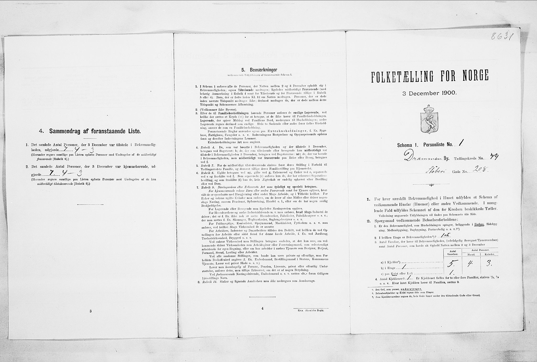 RA, Folketelling 1900 for 0602 Drammen kjøpstad, 1900, s. 13069