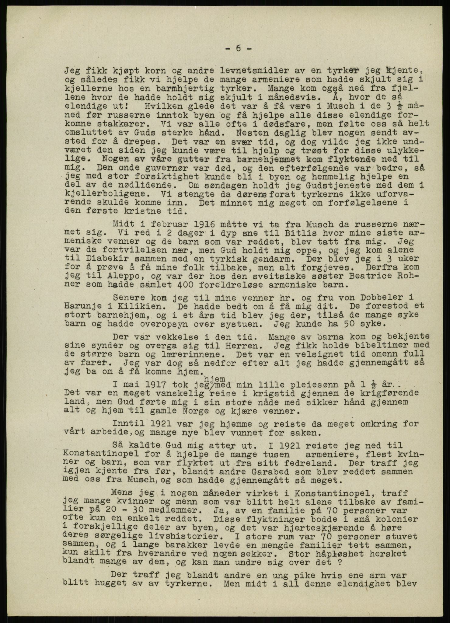 Kvinnelige Misjonsarbeidere, RA/PA-0699/F/Fj/L0032/0005: Diverse / "Armenia og armenierne". Artikkel av Bodil Biørn okt. 1944., 1944, s. 6