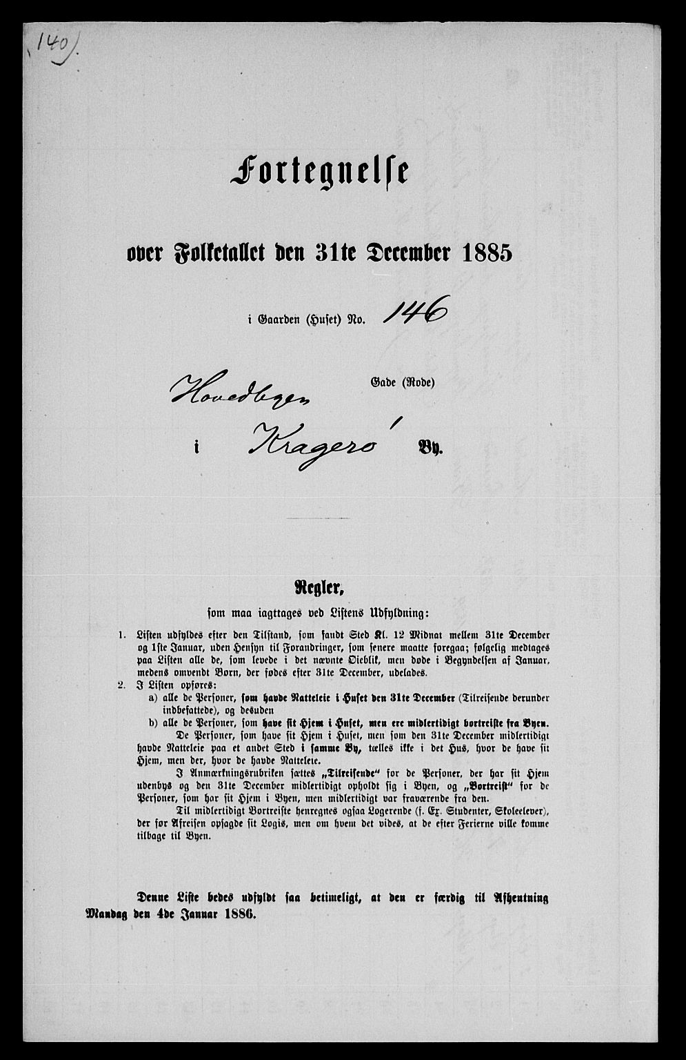 SAKO, Folketelling 1885 for 0801 Kragerø kjøpstad, 1885, s. 1314