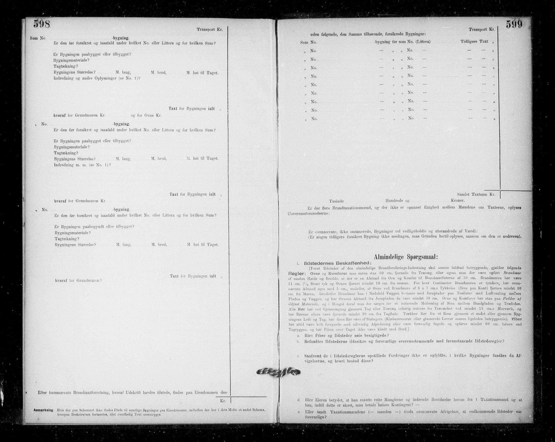 Lensmannen i Jondal, SAB/A-33101/0012/L0005: Branntakstprotokoll, skjematakst, 1894-1951, s. 598-599