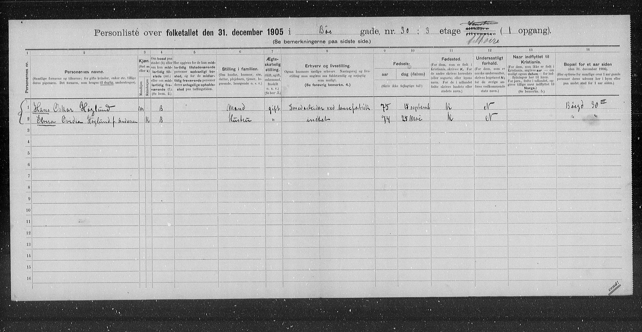 OBA, Kommunal folketelling 31.12.1905 for Kristiania kjøpstad, 1905, s. 5921