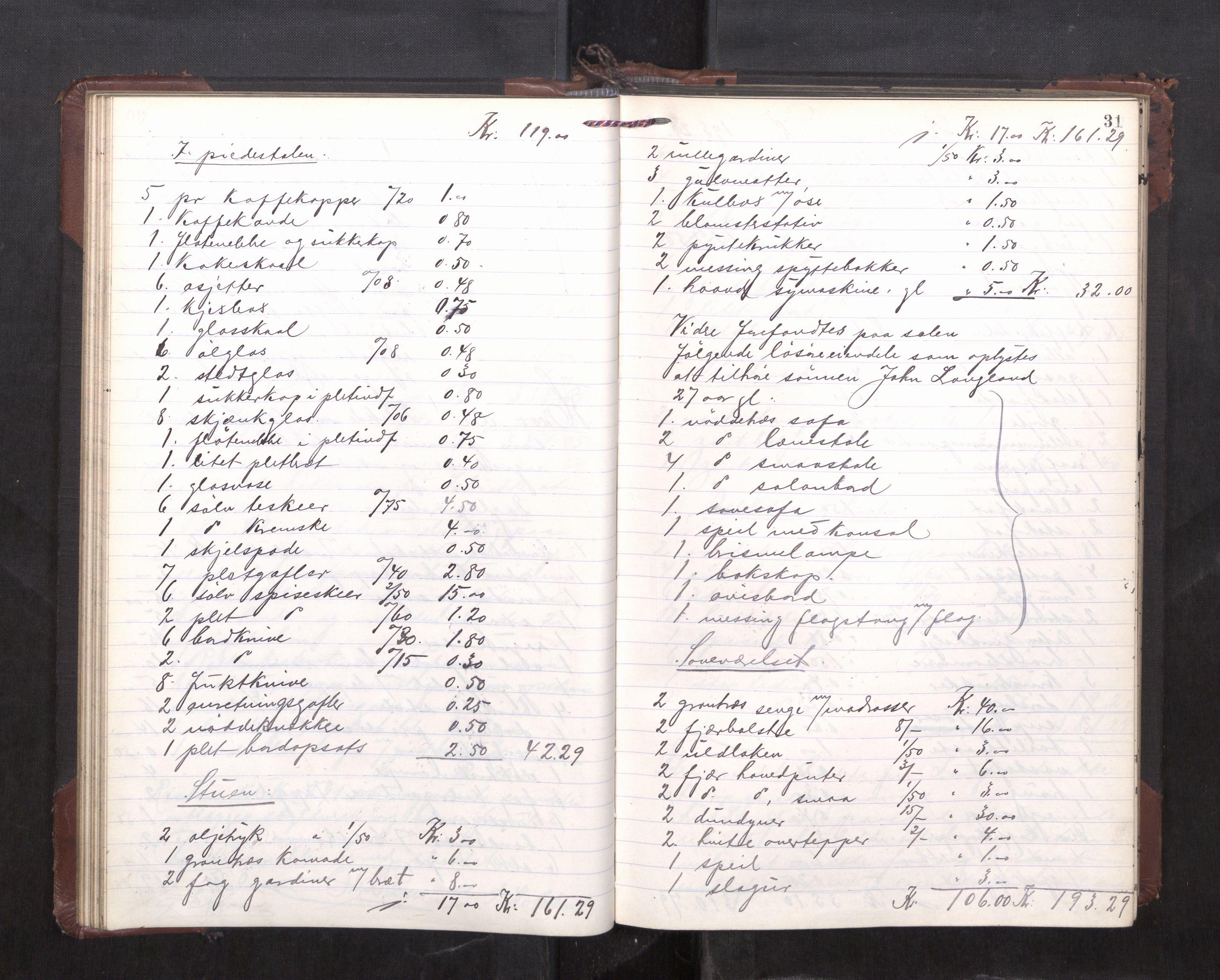 Trondheim byfogd, AV/SAT-A-0003/1/3/3C/L0036: Skifteregistreringsprotokoll - 14/4-24/9. (u/ register), 1915-1918, s. 31