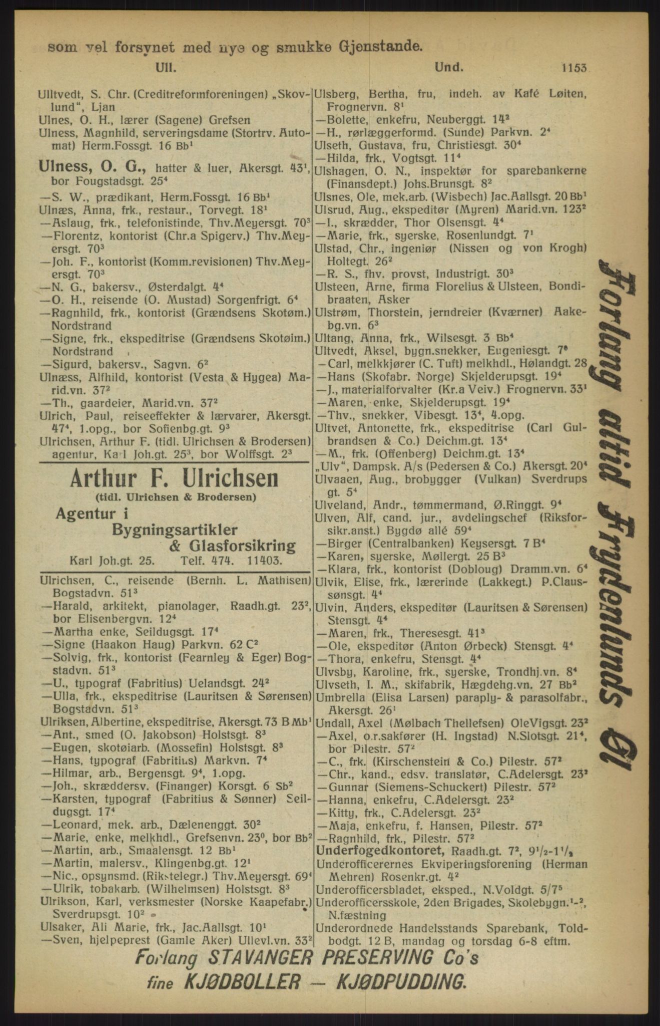Kristiania/Oslo adressebok, PUBL/-, 1915, s. 1153