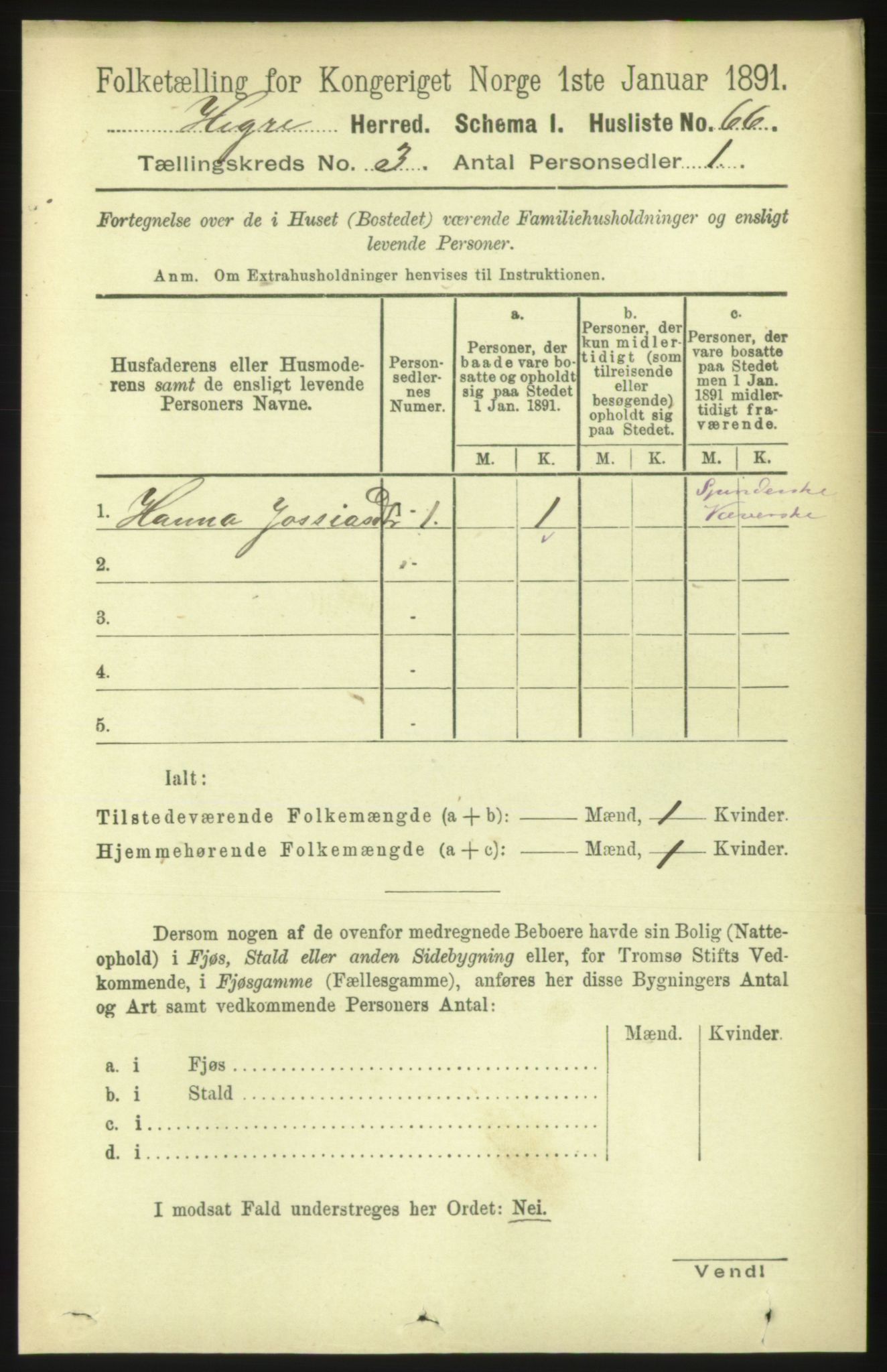 RA, Folketelling 1891 for 1712 Hegra herred, 1891, s. 1035