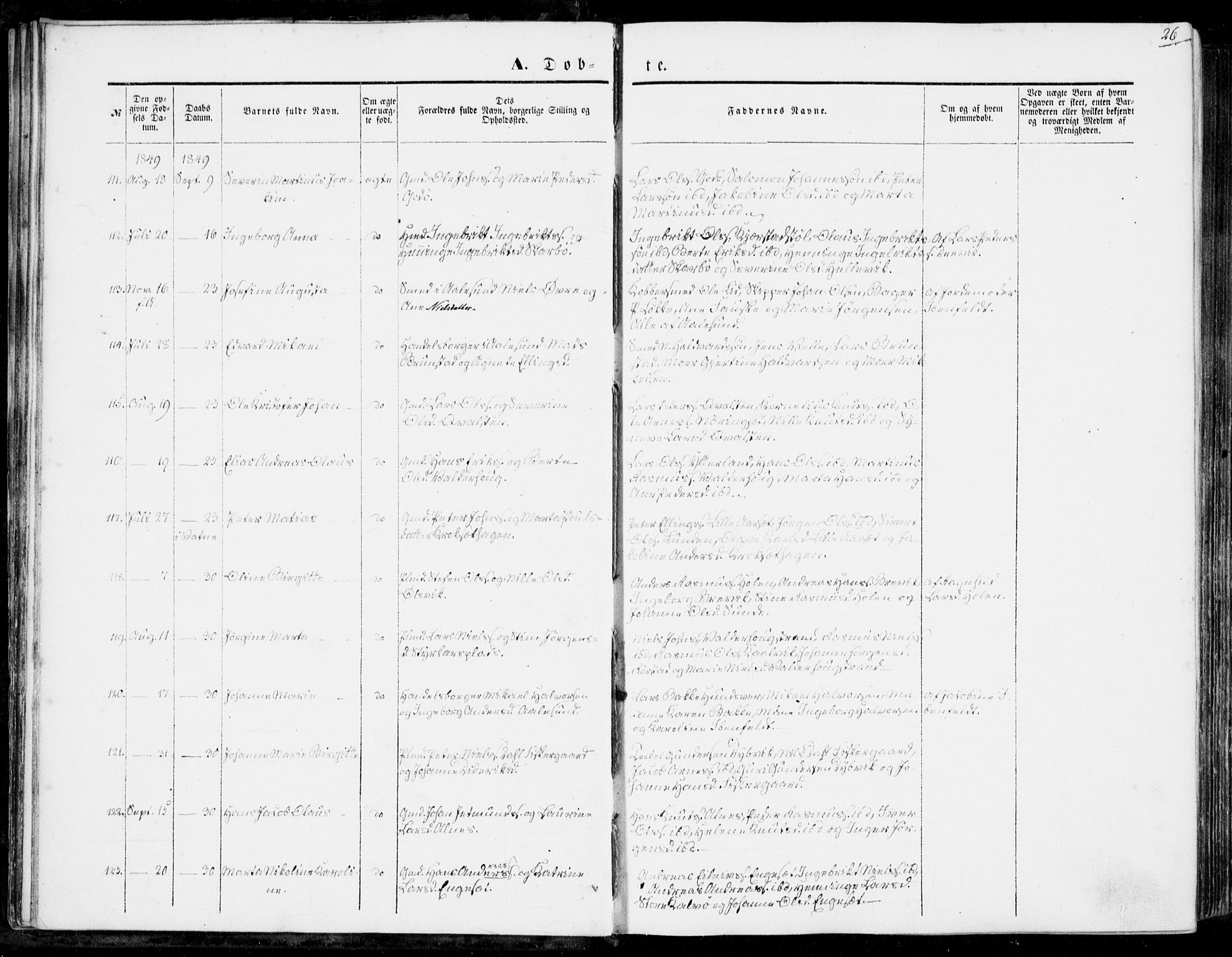 Ministerialprotokoller, klokkerbøker og fødselsregistre - Møre og Romsdal, AV/SAT-A-1454/528/L0397: Ministerialbok nr. 528A08, 1848-1858, s. 26