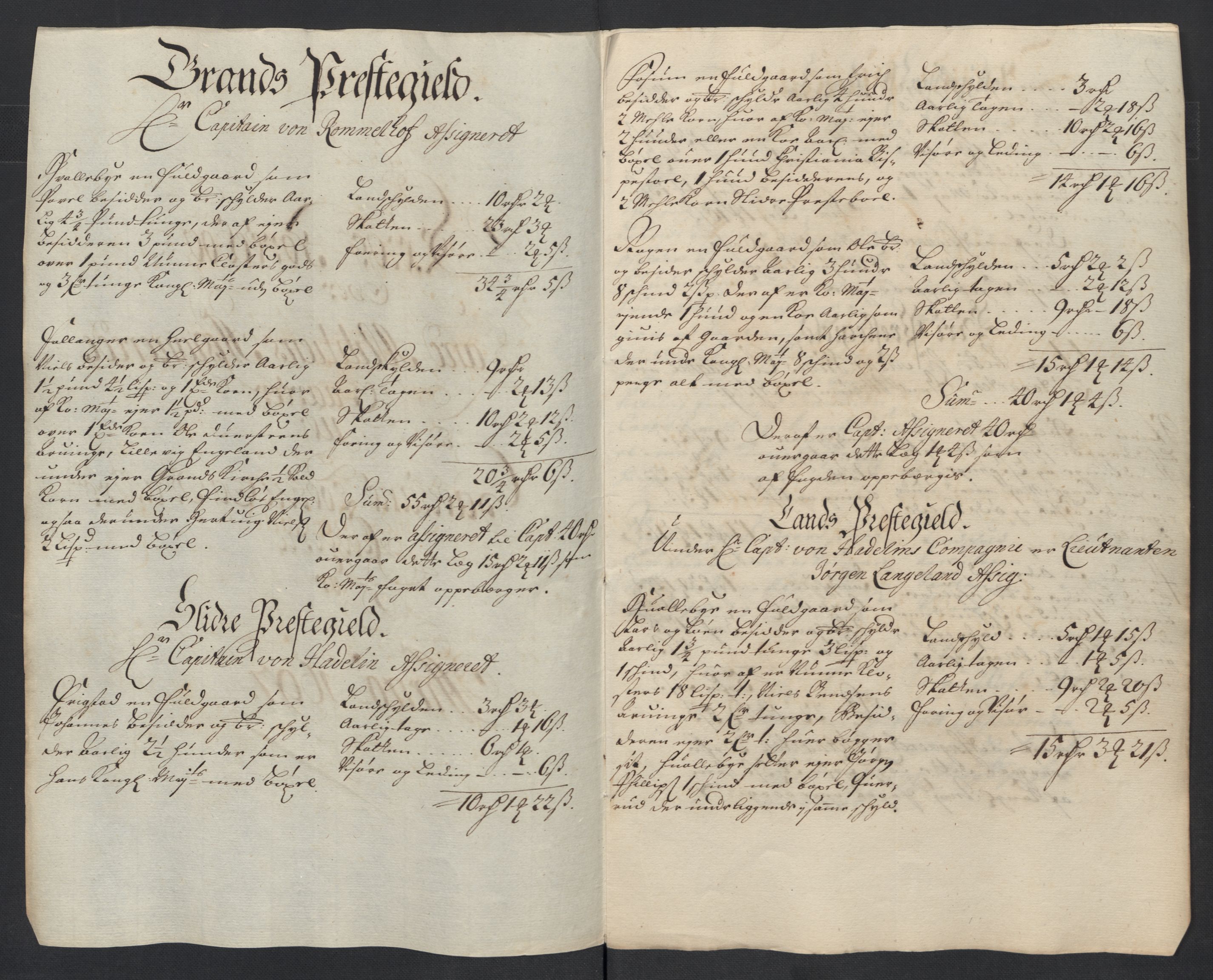 Rentekammeret inntil 1814, Reviderte regnskaper, Fogderegnskap, AV/RA-EA-4092/R18/L1295: Fogderegnskap Hadeland, Toten og Valdres, 1697, s. 209