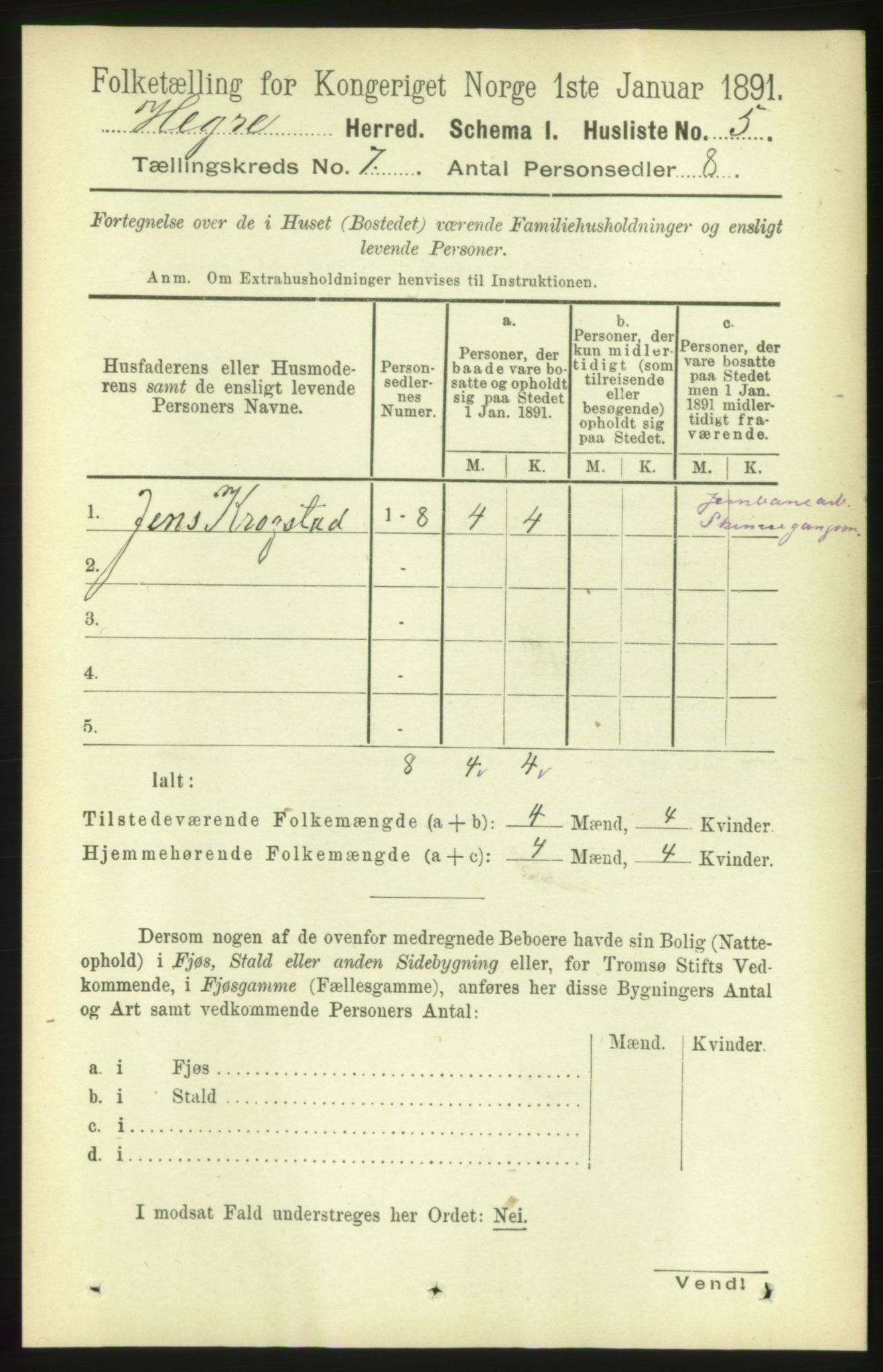 RA, Folketelling 1891 for 1712 Hegra herred, 1891, s. 2751