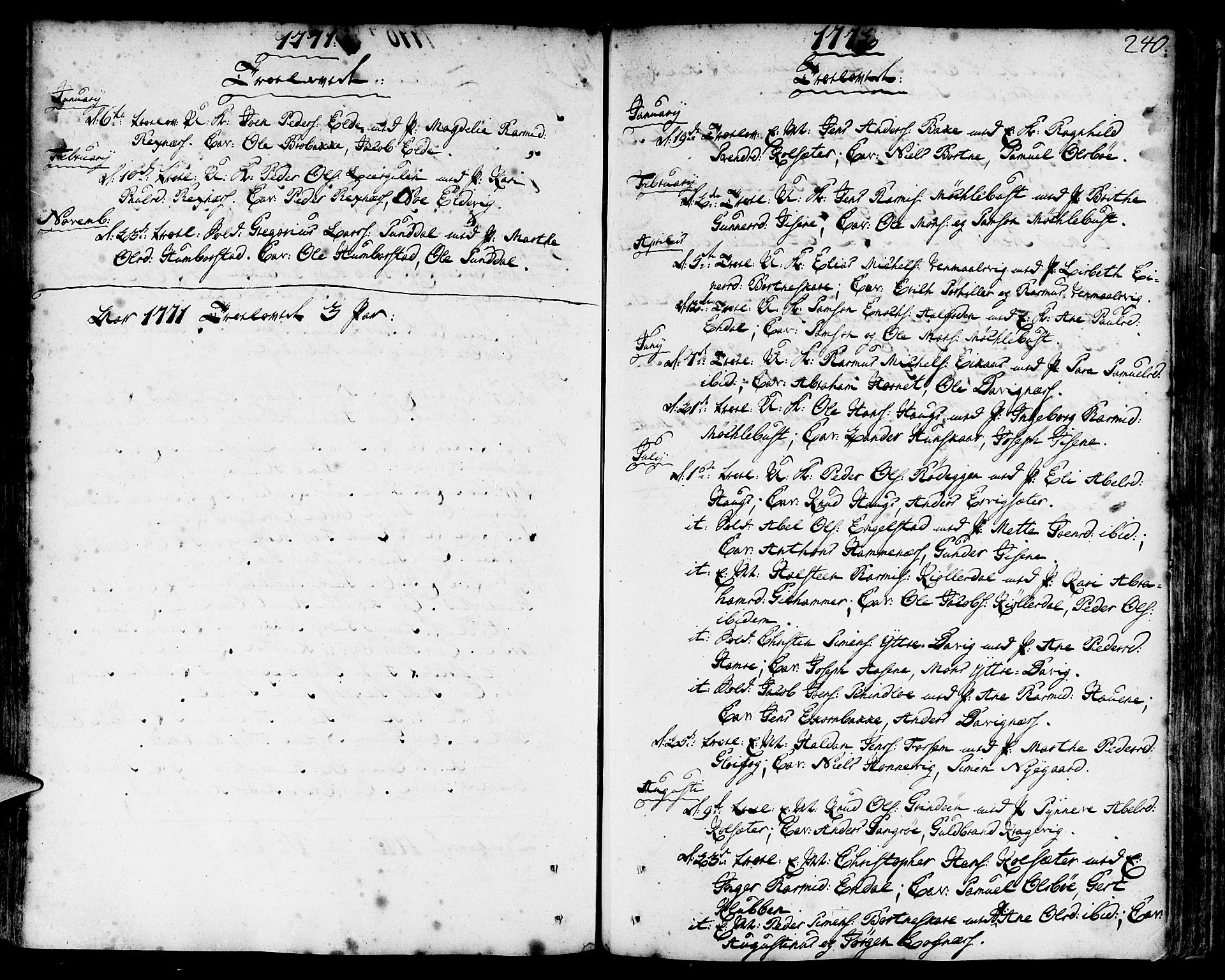 Davik sokneprestembete, AV/SAB-A-79701/H/Haa/Haaa/L0002: Ministerialbok nr. A 2, 1742-1816, s. 240