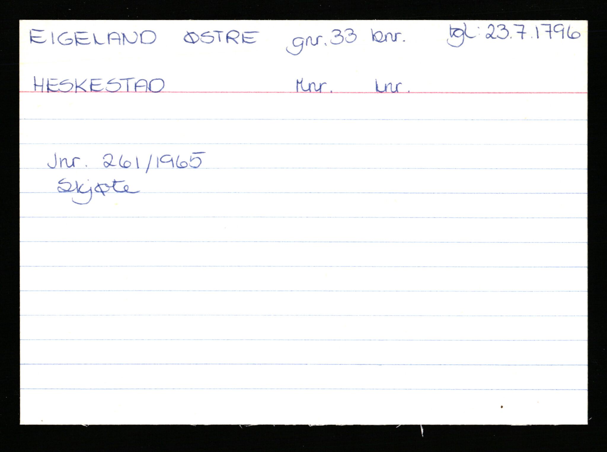 Statsarkivet i Stavanger, AV/SAST-A-101971/03/Y/Yk/L0008: Registerkort sortert etter gårdsnavn: Eig - Erlien, 1750-1930, s. 167