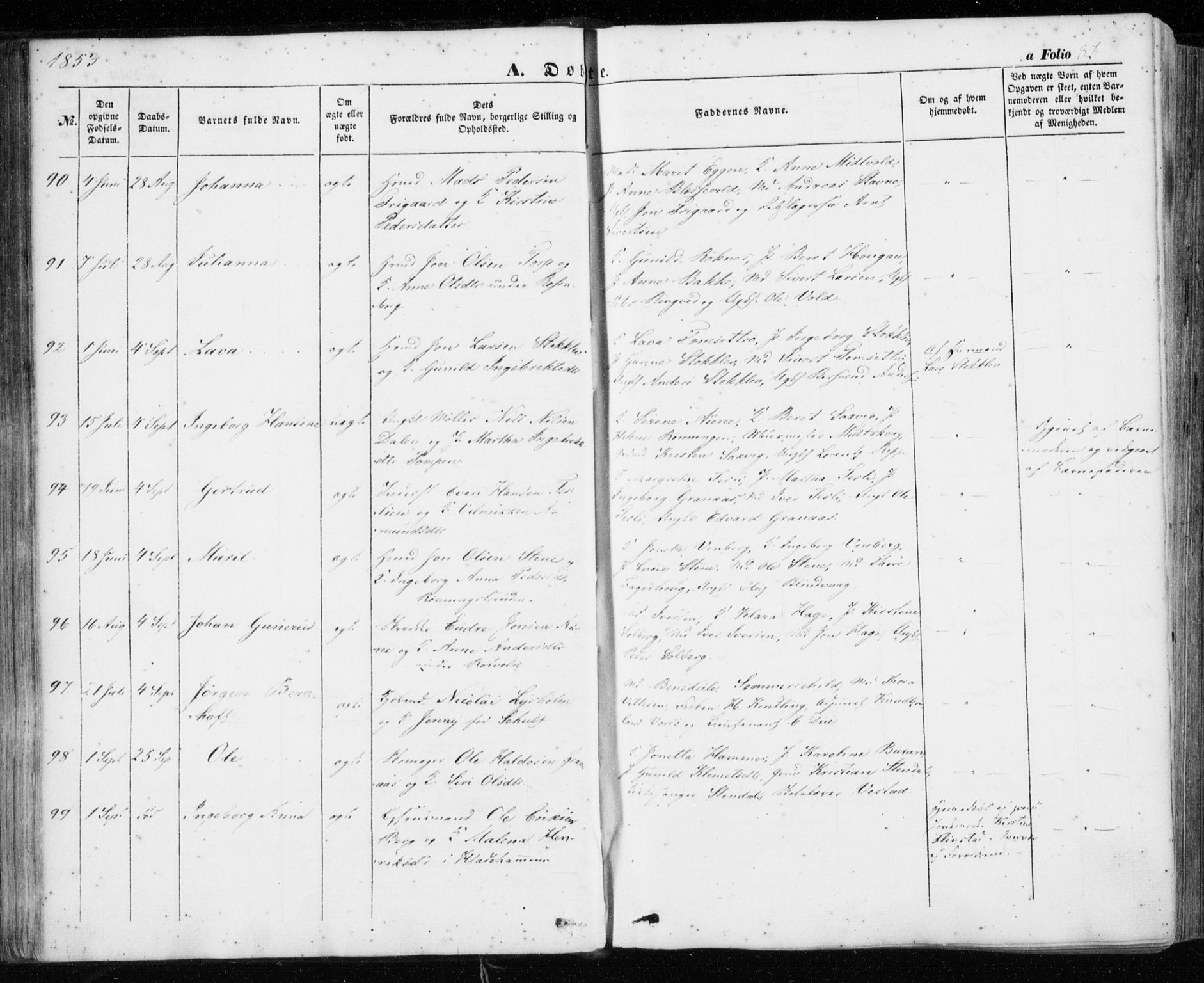 Ministerialprotokoller, klokkerbøker og fødselsregistre - Sør-Trøndelag, SAT/A-1456/606/L0291: Ministerialbok nr. 606A06, 1848-1856, s. 87