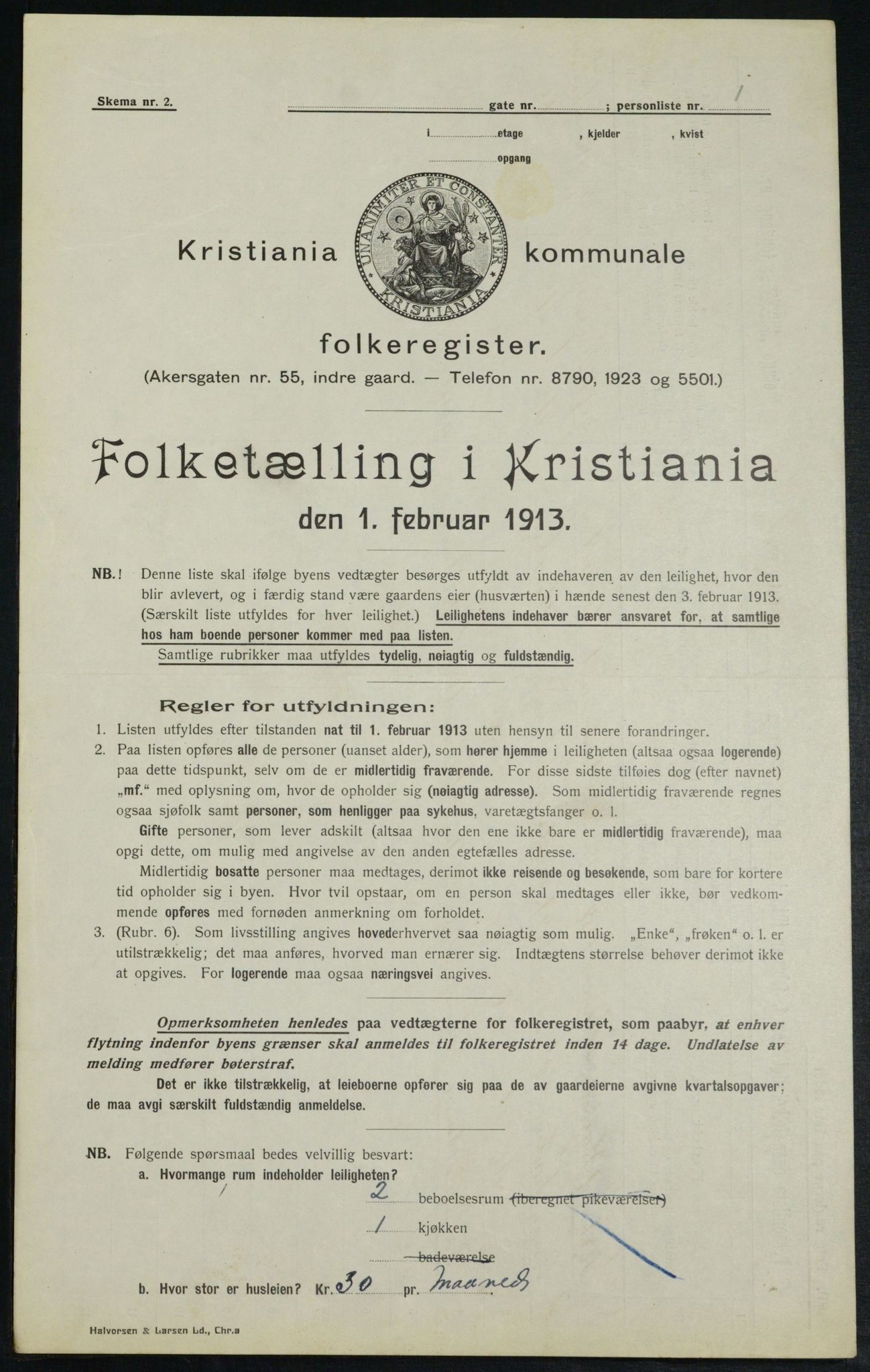 OBA, Kommunal folketelling 1.2.1913 for Kristiania, 1913, s. 49158