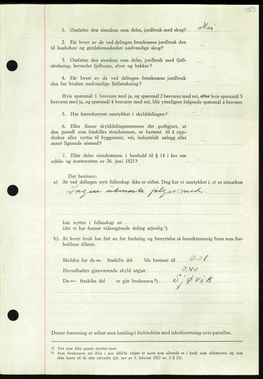 Nordmøre sorenskriveri, AV/SAT-A-4132/1/2/2Ca: Pantebok nr. A109, 1948-1948, Dagboknr: 2685/1948