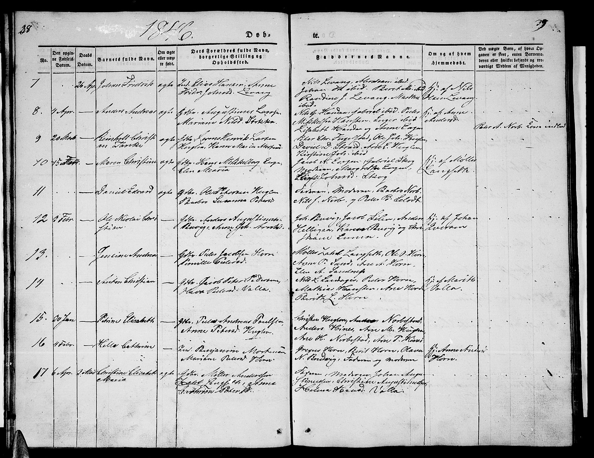 Ministerialprotokoller, klokkerbøker og fødselsregistre - Nordland, AV/SAT-A-1459/838/L0555: Klokkerbok nr. 838C02, 1842-1861, s. 38-39