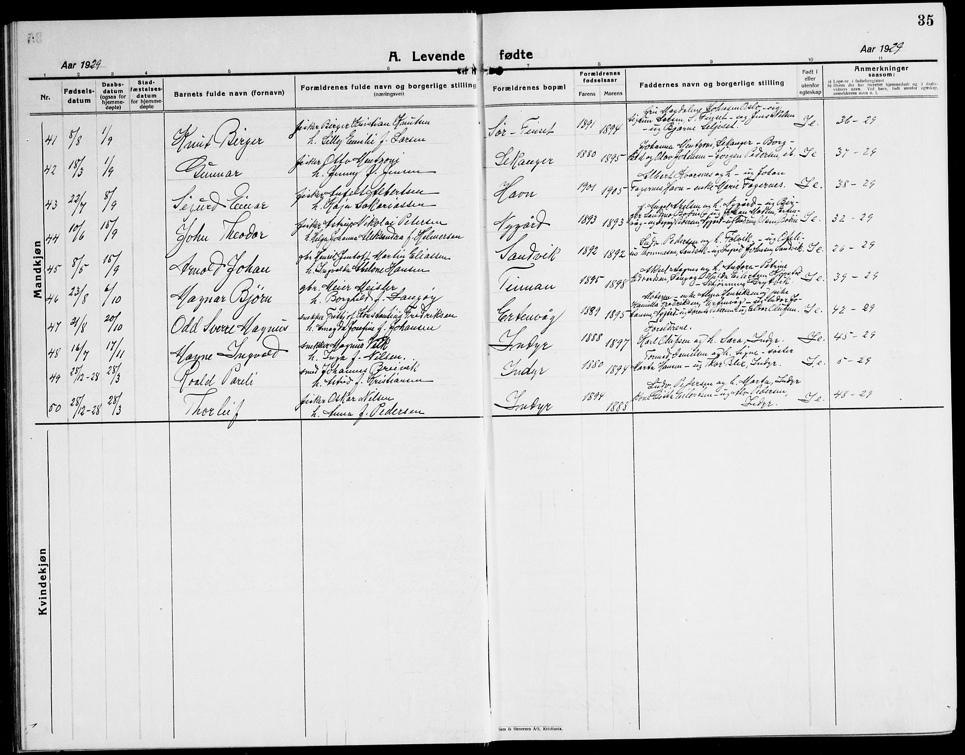 Ministerialprotokoller, klokkerbøker og fødselsregistre - Nordland, AV/SAT-A-1459/805/L0111: Klokkerbok nr. 805C07, 1925-1943, s. 35