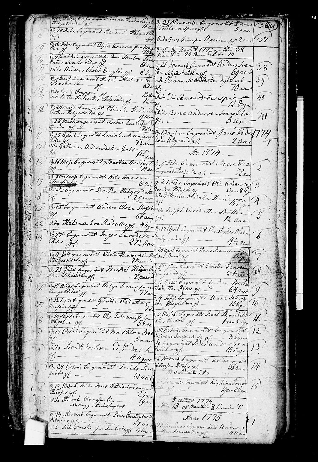 Hvaler prestekontor Kirkebøker, AV/SAO-A-2001/F/Fa/L0003: Ministerialbok nr. I 3, 1758-1796, s. 101