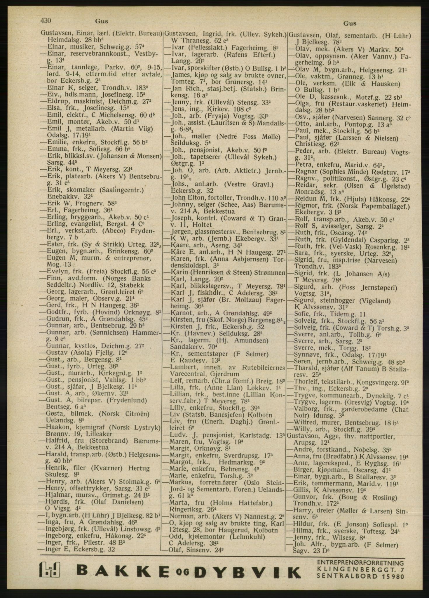 Kristiania/Oslo adressebok, PUBL/-, 1946, s. 430