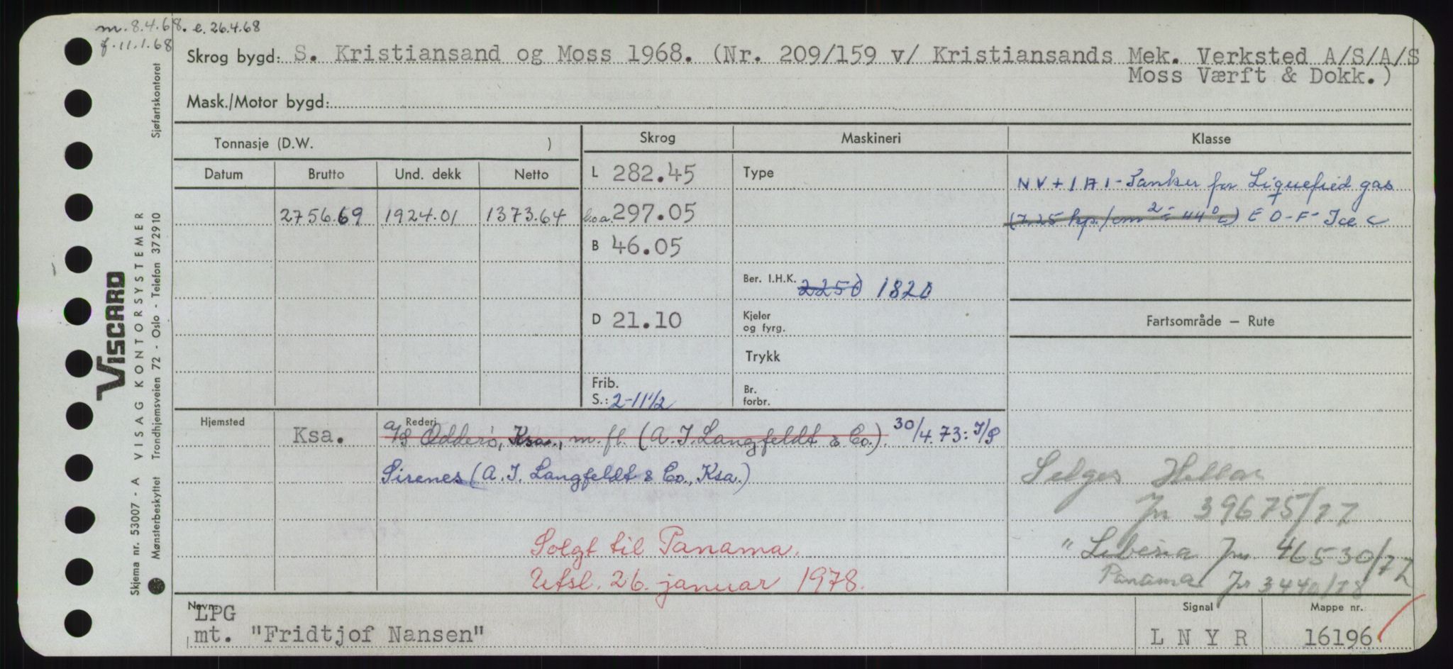 Sjøfartsdirektoratet med forløpere, Skipsmålingen, RA/S-1627/H/Hd/L0011: Fartøy, Fla-Får, s. 429