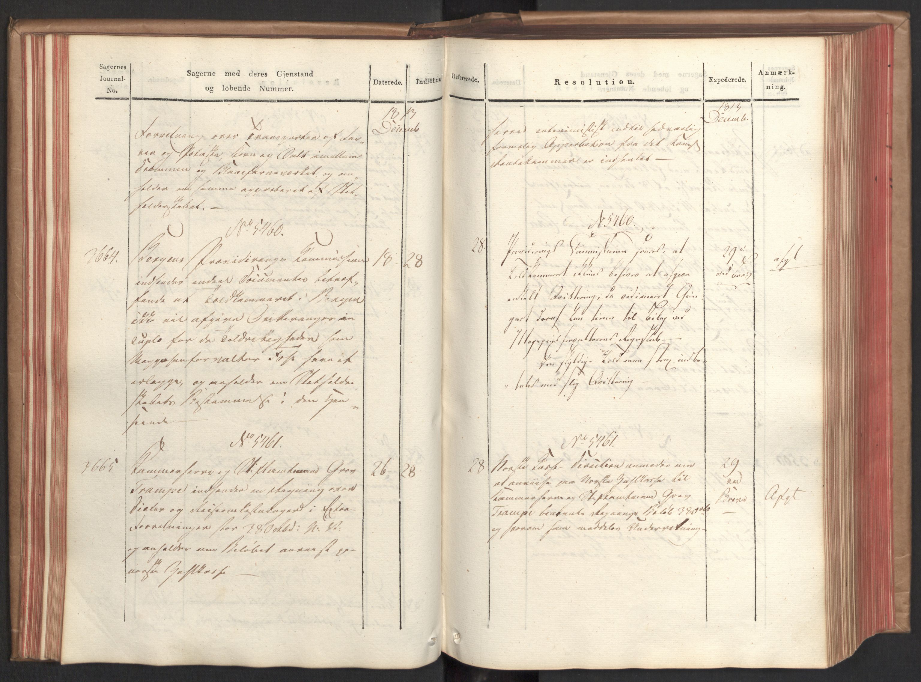 Stattholderembetet 1810-1814, 2. kontor (Kontor B), AV/RA-EA-5432/Ab/L0009: Referatprotokoll,  j.nr. 3539-3951,  l.nr. 5315-5800, 1813-1814, s. 65