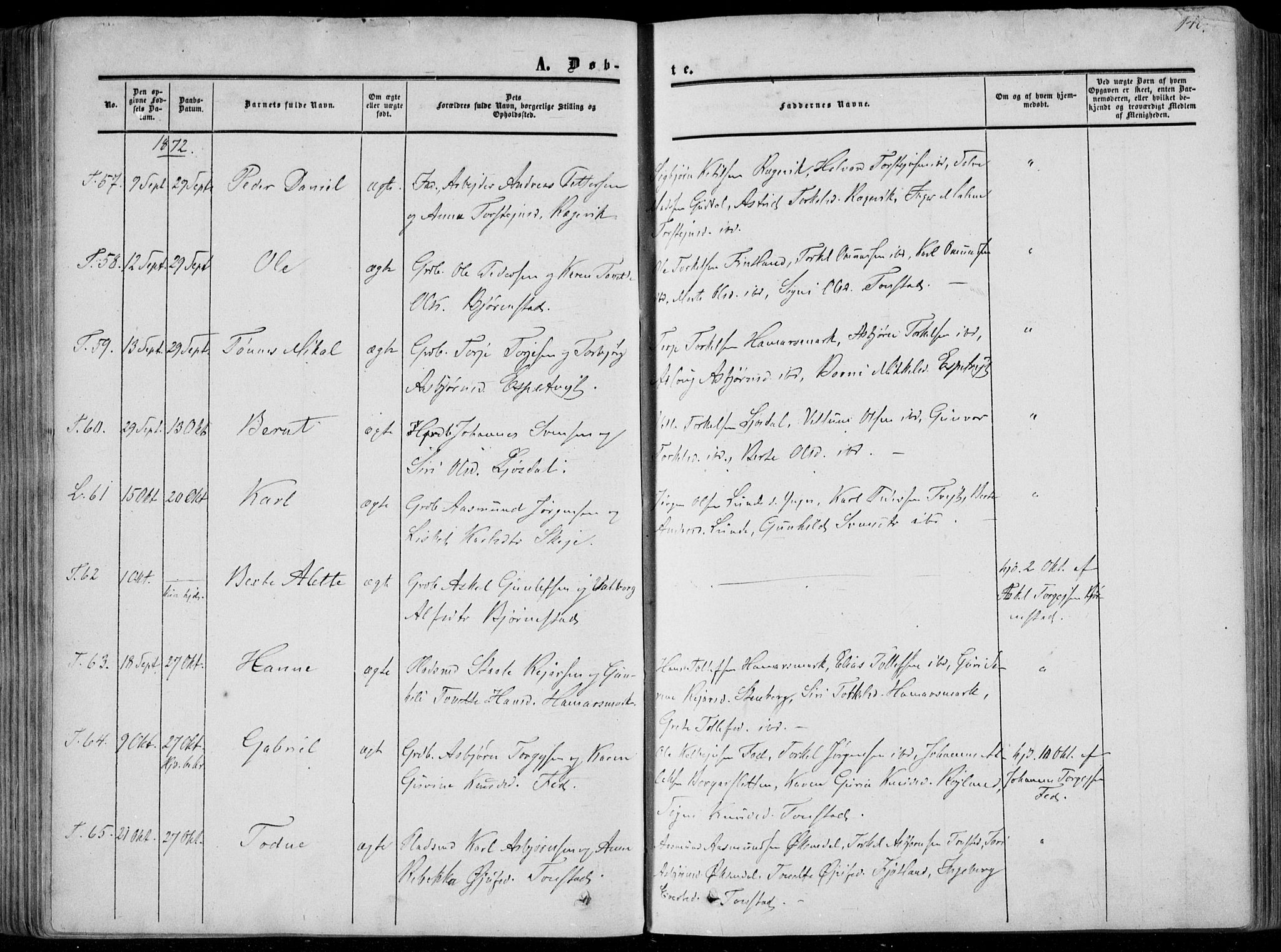 Sirdal sokneprestkontor, AV/SAK-1111-0036/F/Fa/Fab/L0002: Ministerialbok nr. A 2, 1855-1874, s. 140