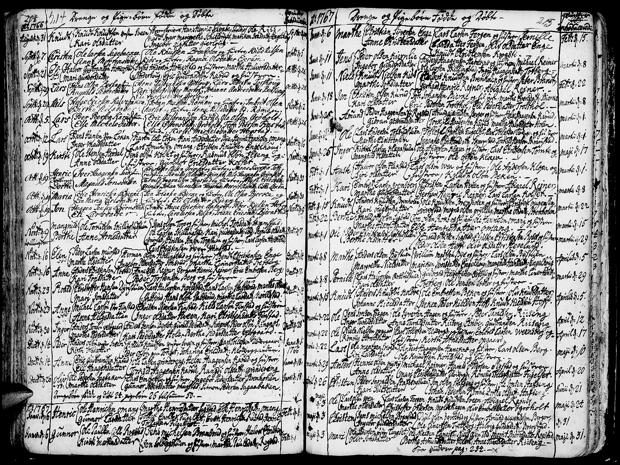 Løten prestekontor, AV/SAH-PREST-022/K/Ka/L0002: Ministerialbok nr. 2, 1731-1772, s. 214-215