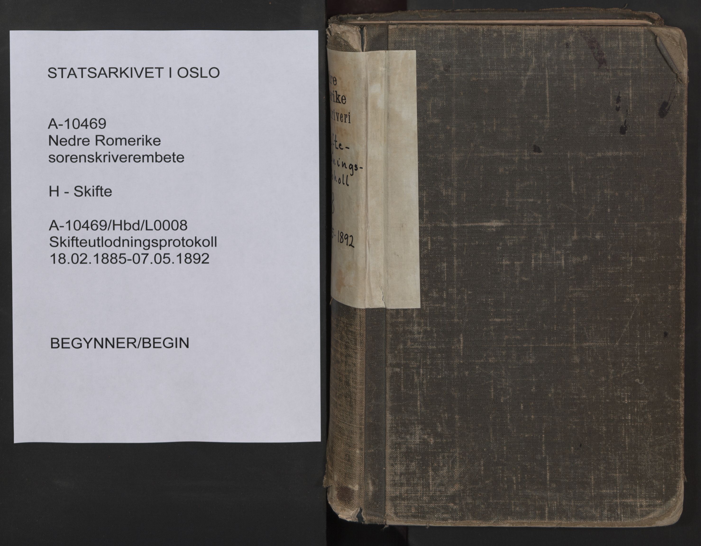 Nedre Romerike sorenskriveri, AV/SAO-A-10469/H/He/Hec/L0008: Skifteutlodningsprotokoll, 1885-1892