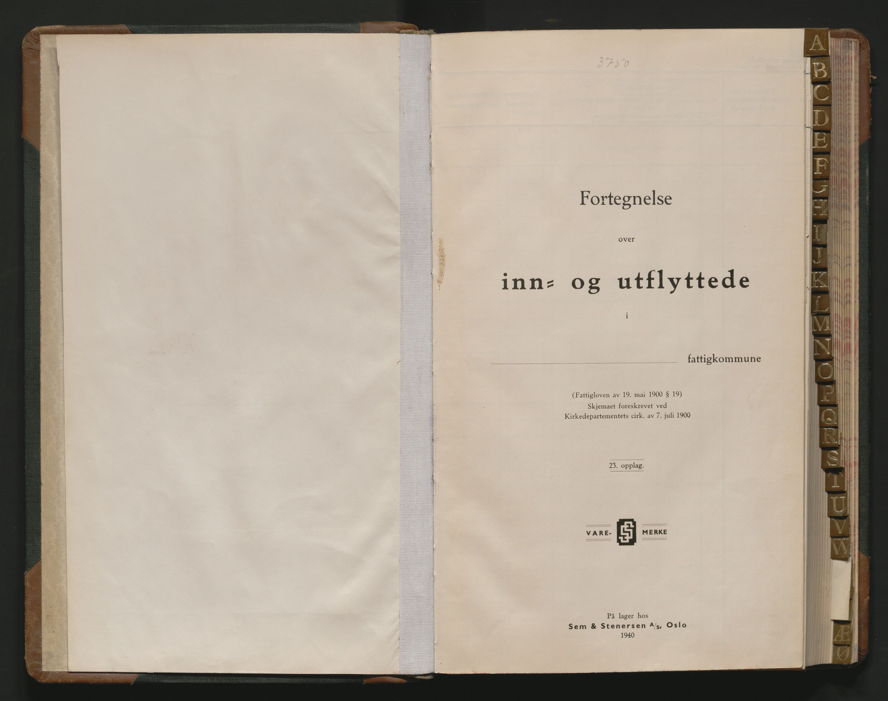 Bamble lensmannskontor, SAKO/A-552/O/Oa/L0004: Protokoll over inn- og utflyttede - Bamble, 1942-1943