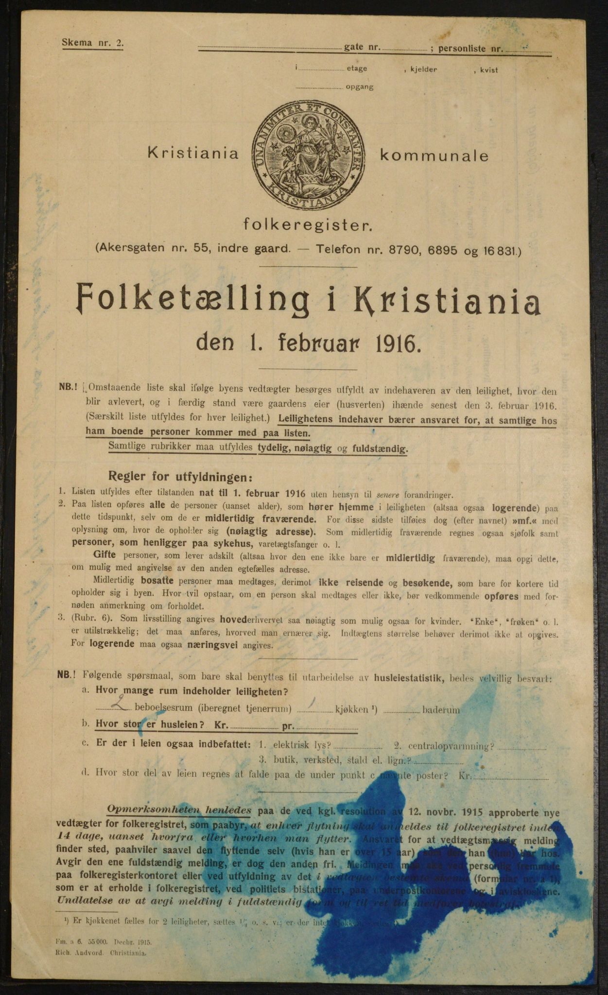 OBA, Kommunal folketelling 1.2.1916 for Kristiania, 1916, s. 22992