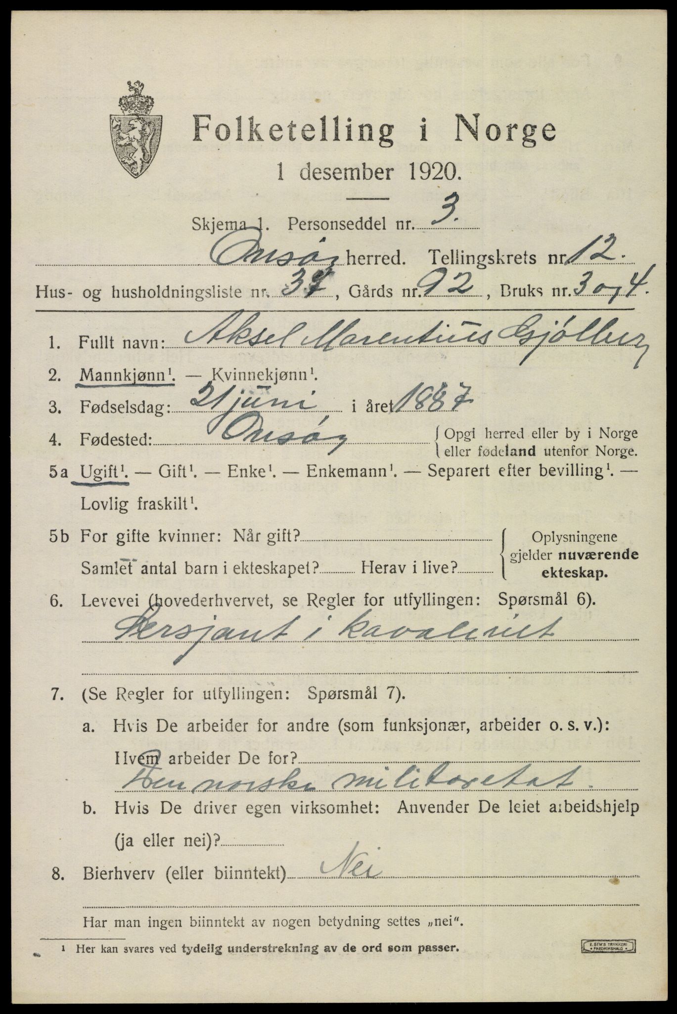 SAO, Folketelling 1920 for 0134 Onsøy herred, 1920, s. 15136