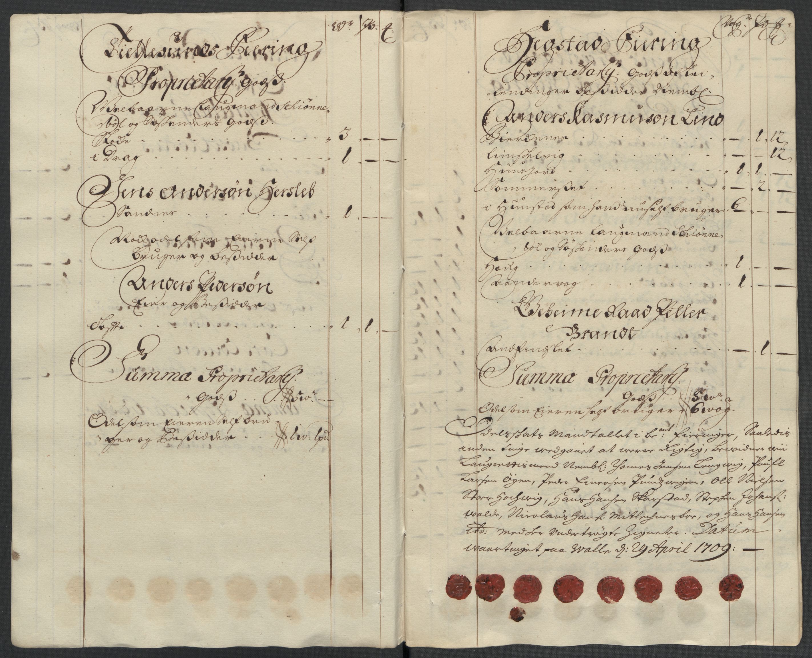 Rentekammeret inntil 1814, Reviderte regnskaper, Fogderegnskap, AV/RA-EA-4092/R66/L4581: Fogderegnskap Salten, 1707-1710, s. 351