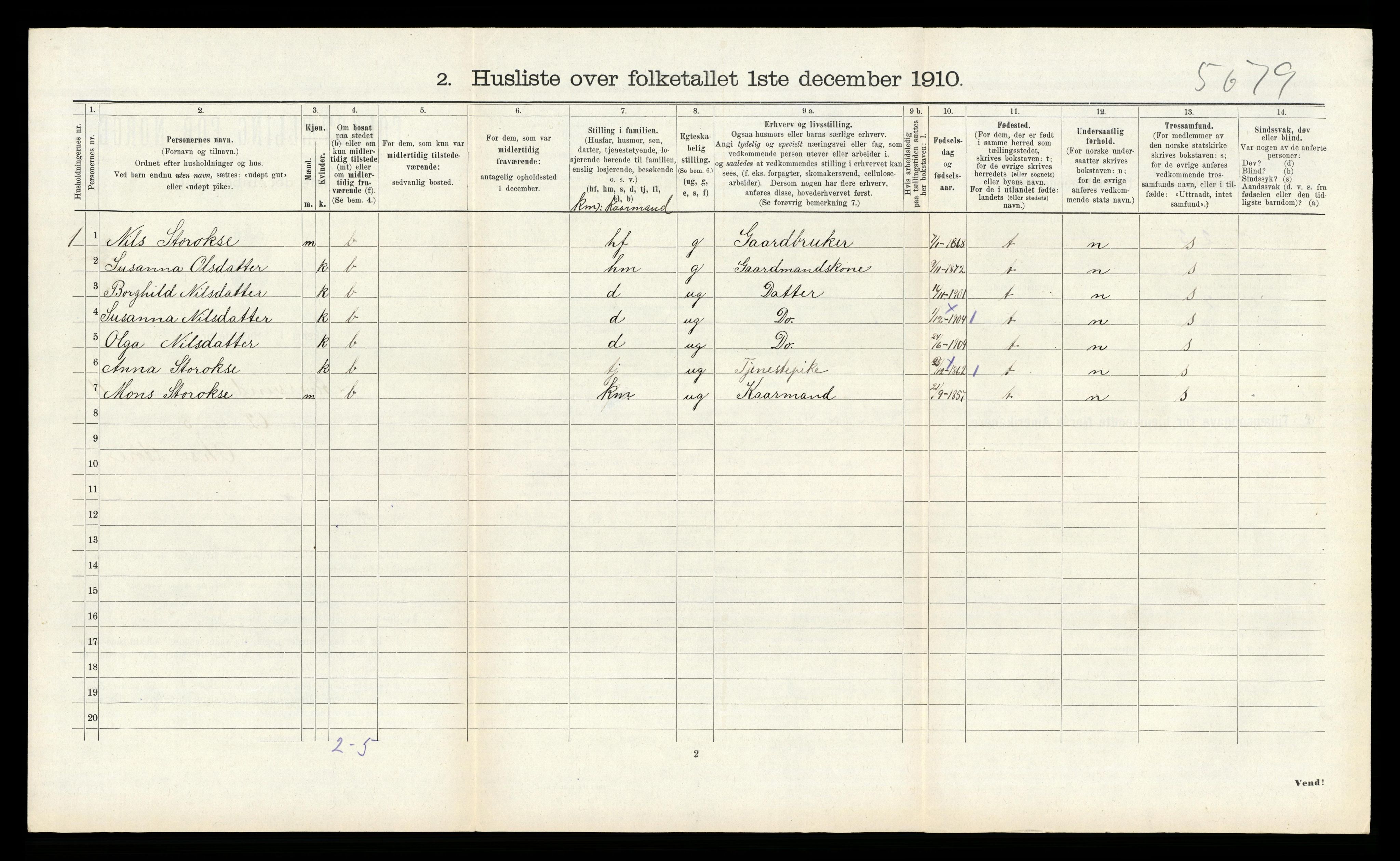 RA, Folketelling 1910 for 1257 Alversund herred, 1910, s. 837