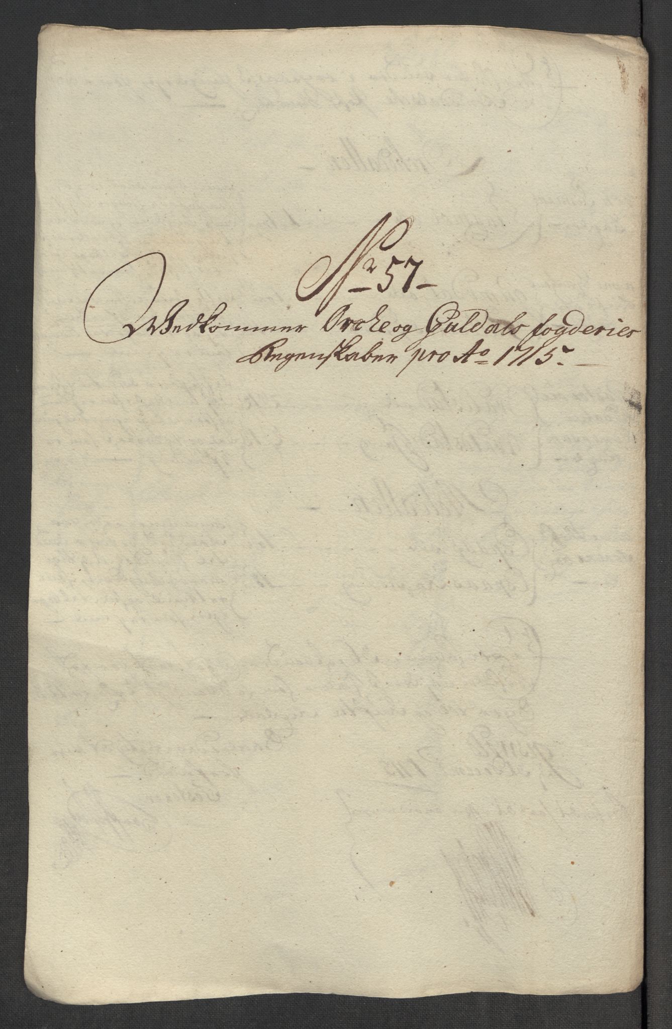 Rentekammeret inntil 1814, Reviderte regnskaper, Fogderegnskap, AV/RA-EA-4092/R60/L3966: Fogderegnskap Orkdal og Gauldal, 1715, s. 430