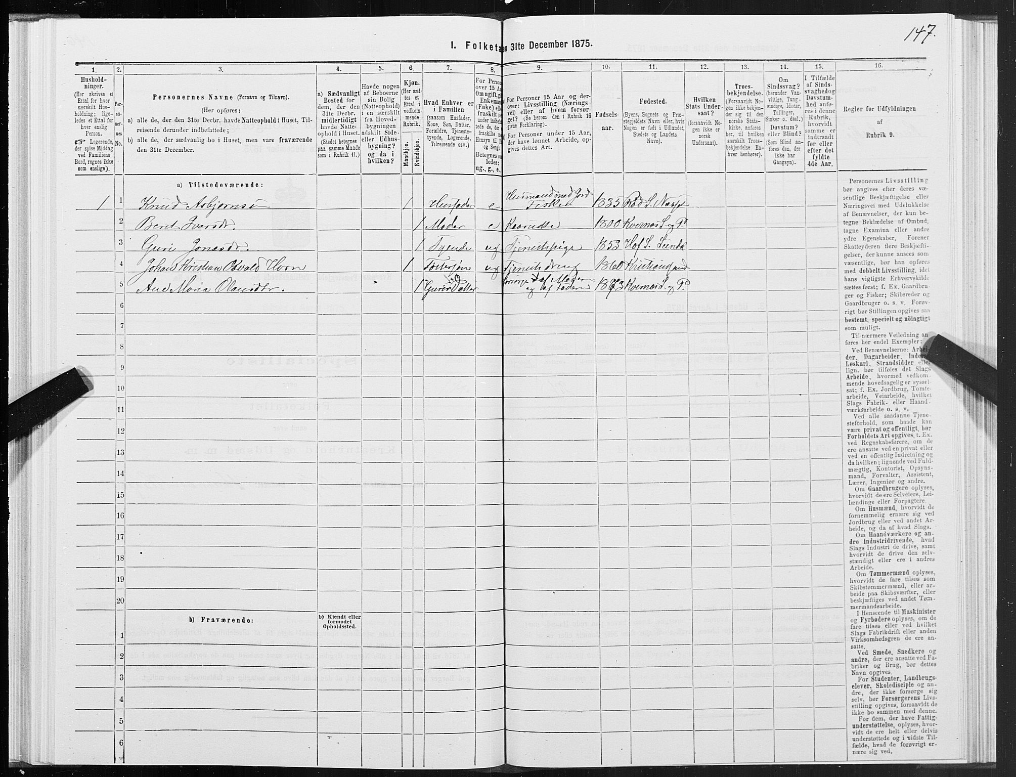 SAT, Folketelling 1875 for 1553P Kvernes prestegjeld, 1875, s. 7147