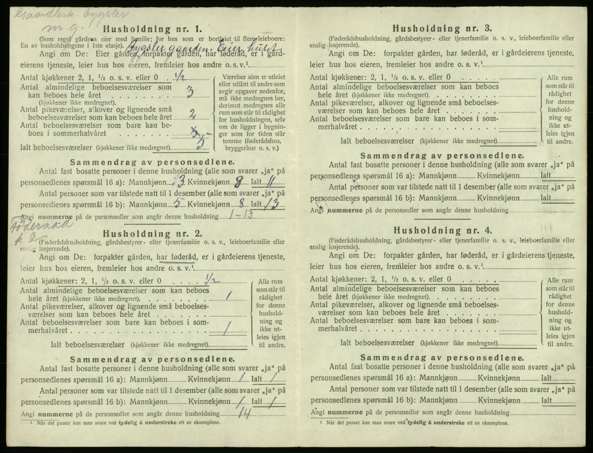 SAB, Folketelling 1920 for 1220 Bremnes herred, 1920, s. 77