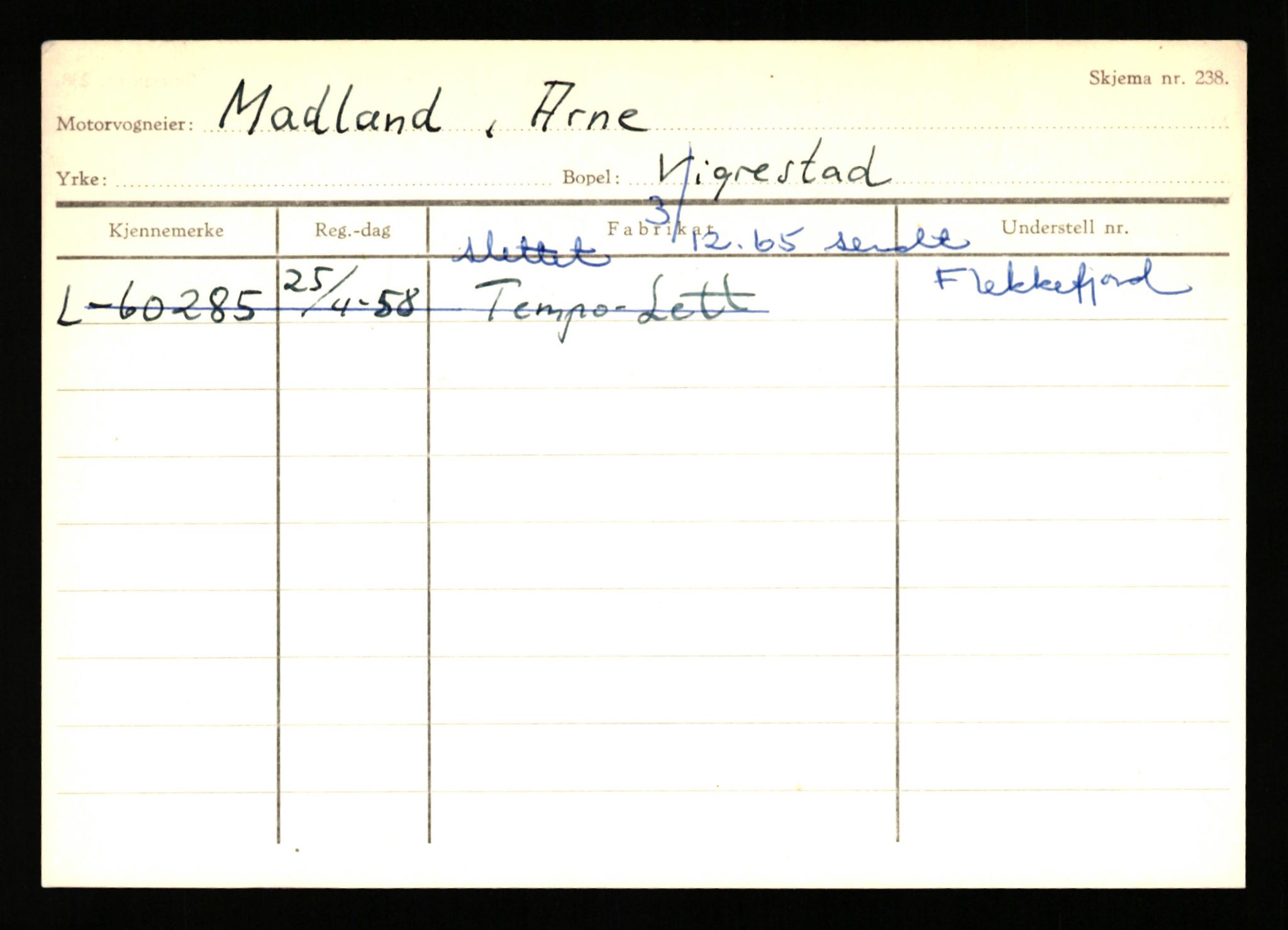 Stavanger trafikkstasjon, AV/SAST-A-101942/0/H/L0024: Lyberg - Melgård, 1930-1971, s. 1215