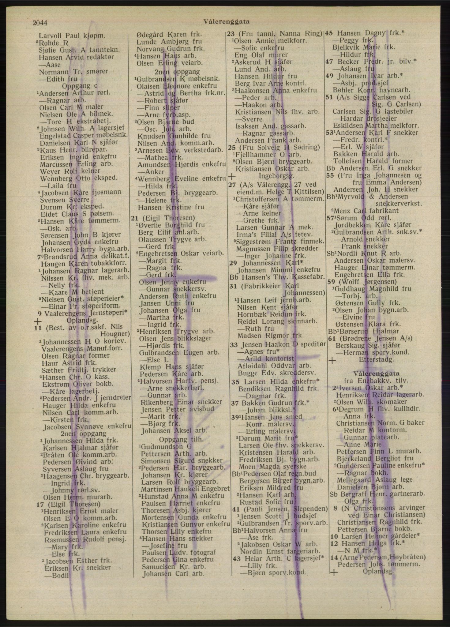 Kristiania/Oslo adressebok, PUBL/-, 1947, s. 2044