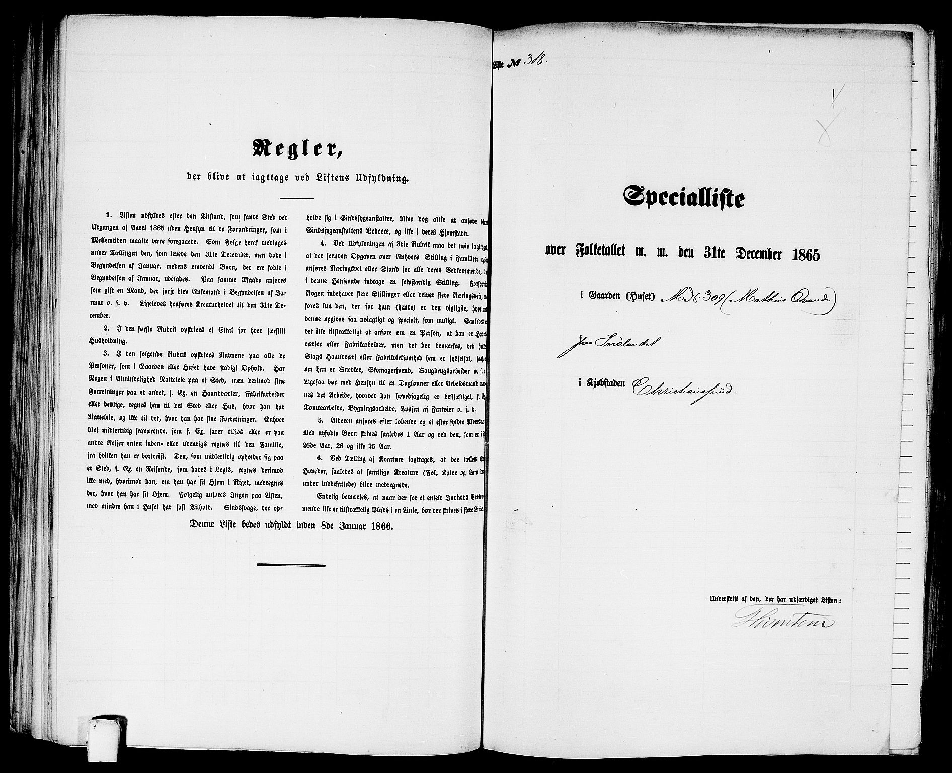 RA, Folketelling 1865 for 1503B Kristiansund prestegjeld, Kristiansund kjøpstad, 1865, s. 649