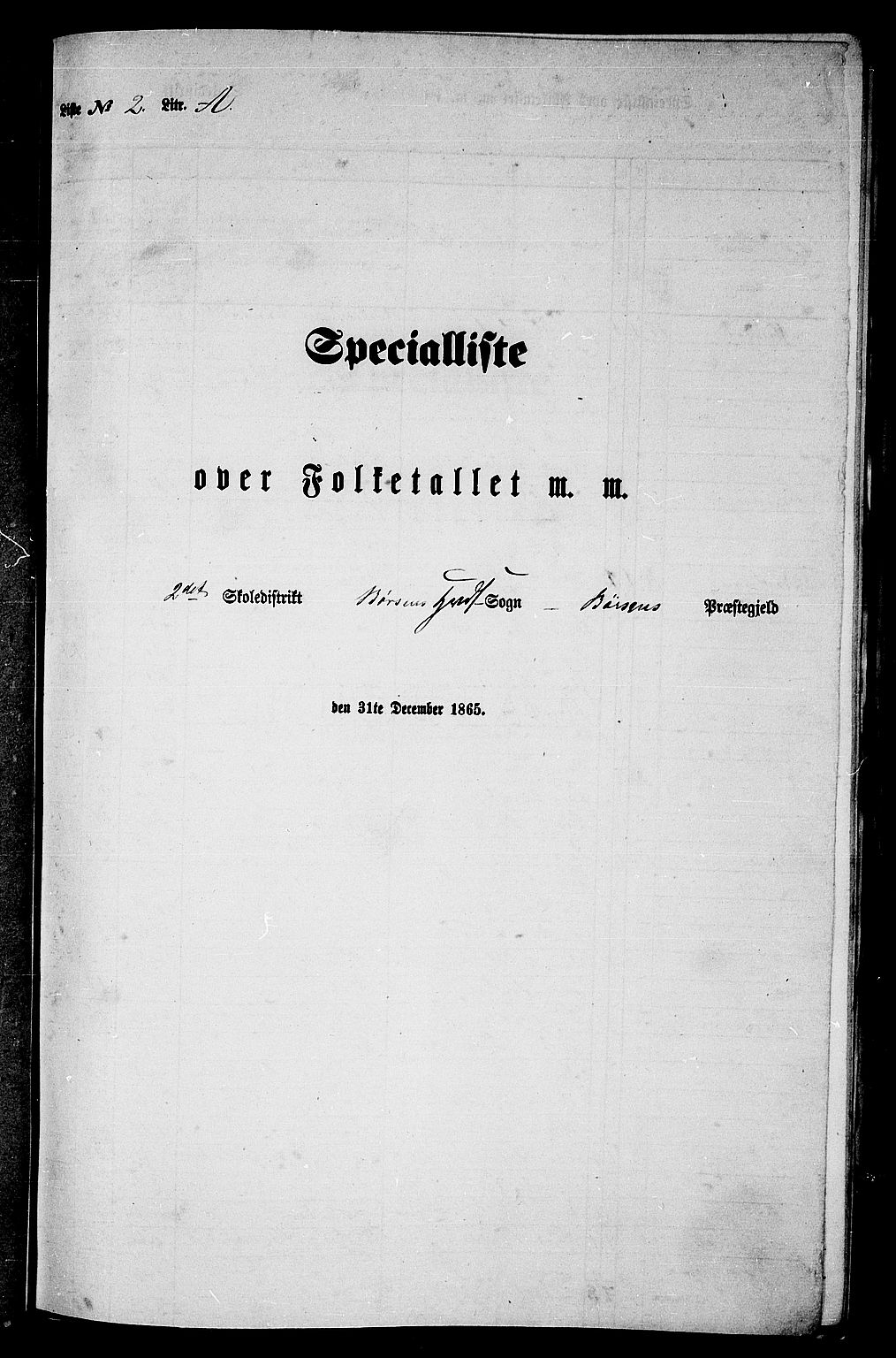 RA, Folketelling 1865 for 1658P Børsa prestegjeld, 1865, s. 31