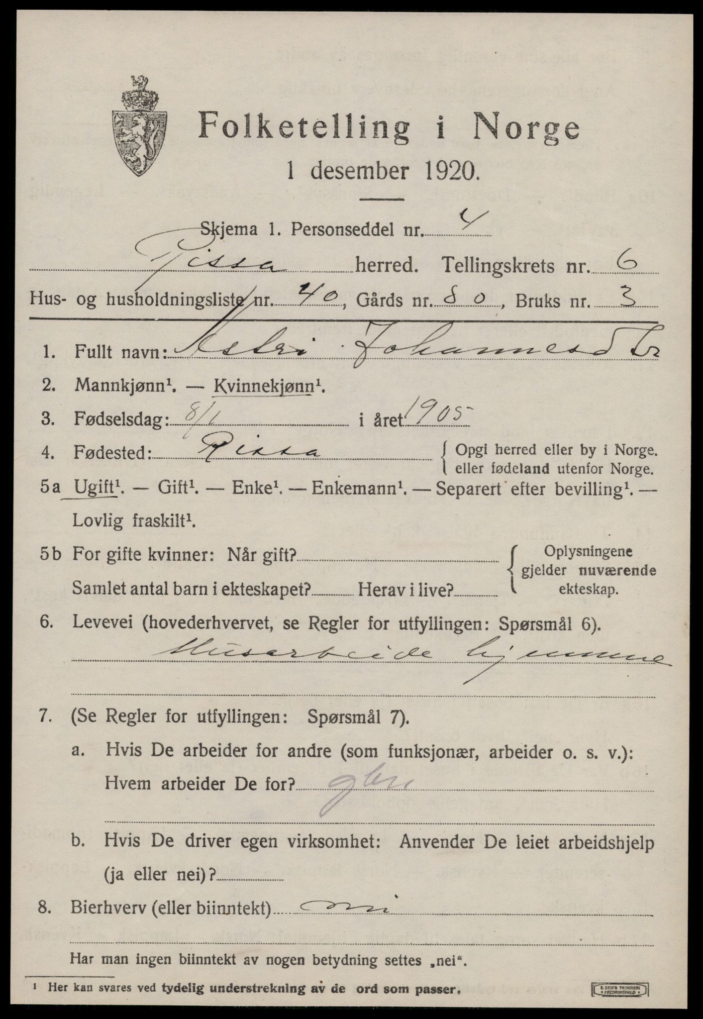 SAT, Folketelling 1920 for 1624 Rissa herred, 1920, s. 4801