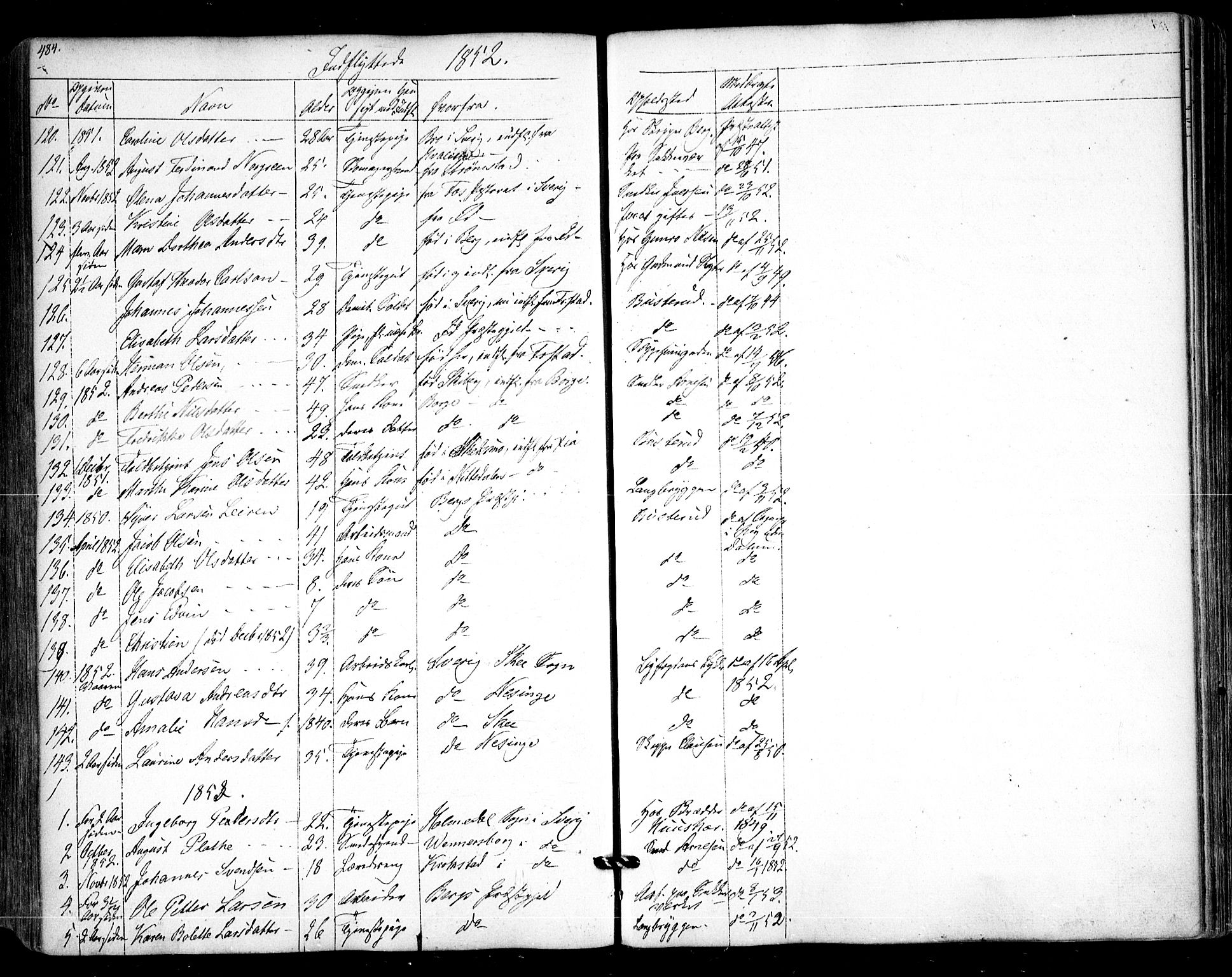 Halden prestekontor Kirkebøker, SAO/A-10909/F/Fa/L0006: Ministerialbok nr. I 6, 1845-1856, s. 484