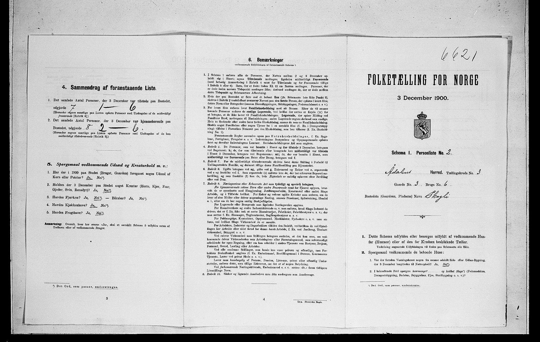 RA, Folketelling 1900 for 0614 Ådal herred, 1900, s. 193