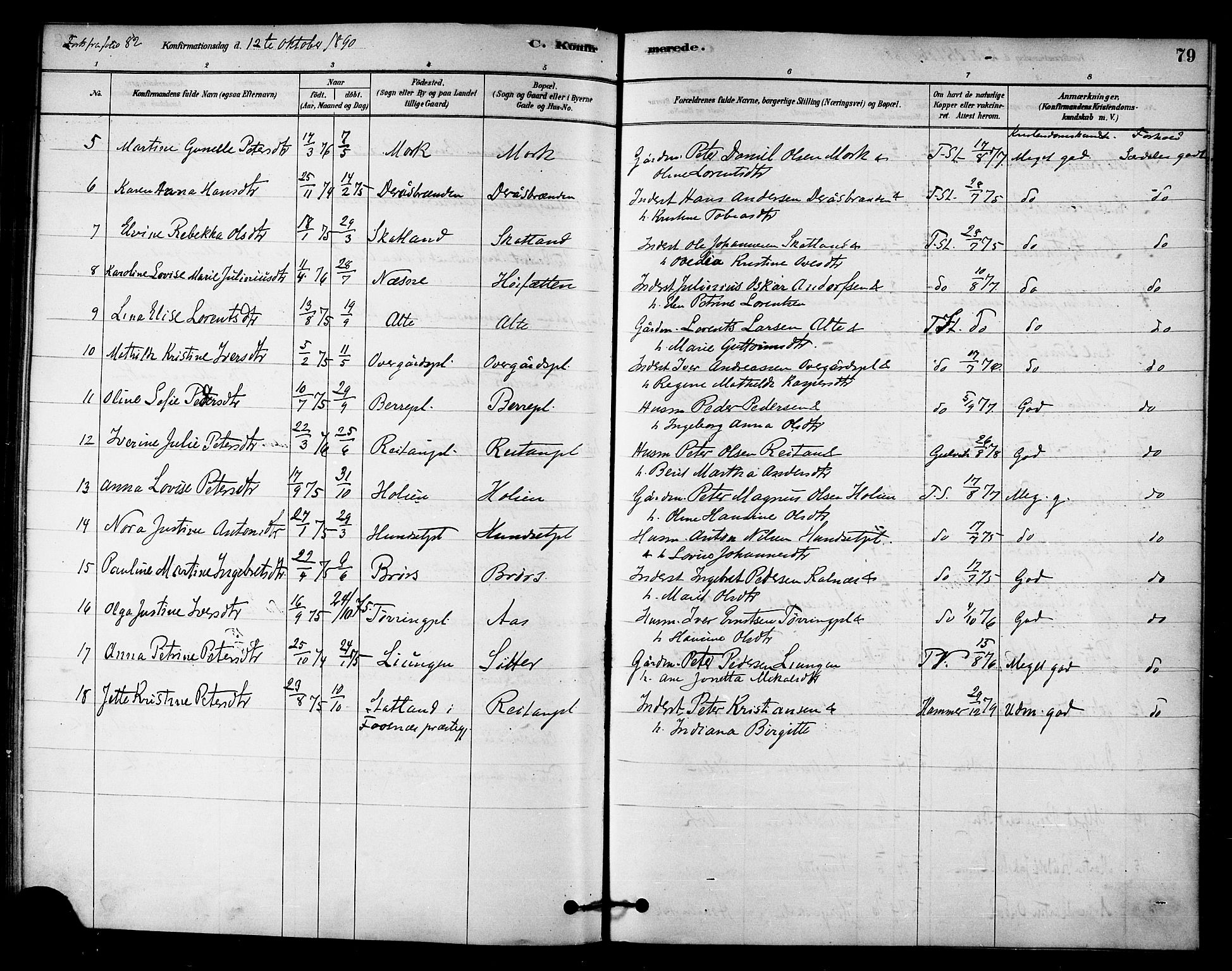 Ministerialprotokoller, klokkerbøker og fødselsregistre - Nord-Trøndelag, SAT/A-1458/742/L0408: Ministerialbok nr. 742A01, 1878-1890, s. 79