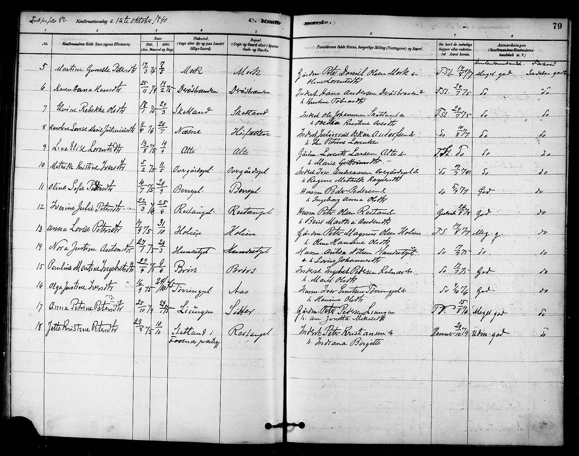 Ministerialprotokoller, klokkerbøker og fødselsregistre - Nord-Trøndelag, AV/SAT-A-1458/742/L0408: Ministerialbok nr. 742A01, 1878-1890, s. 79