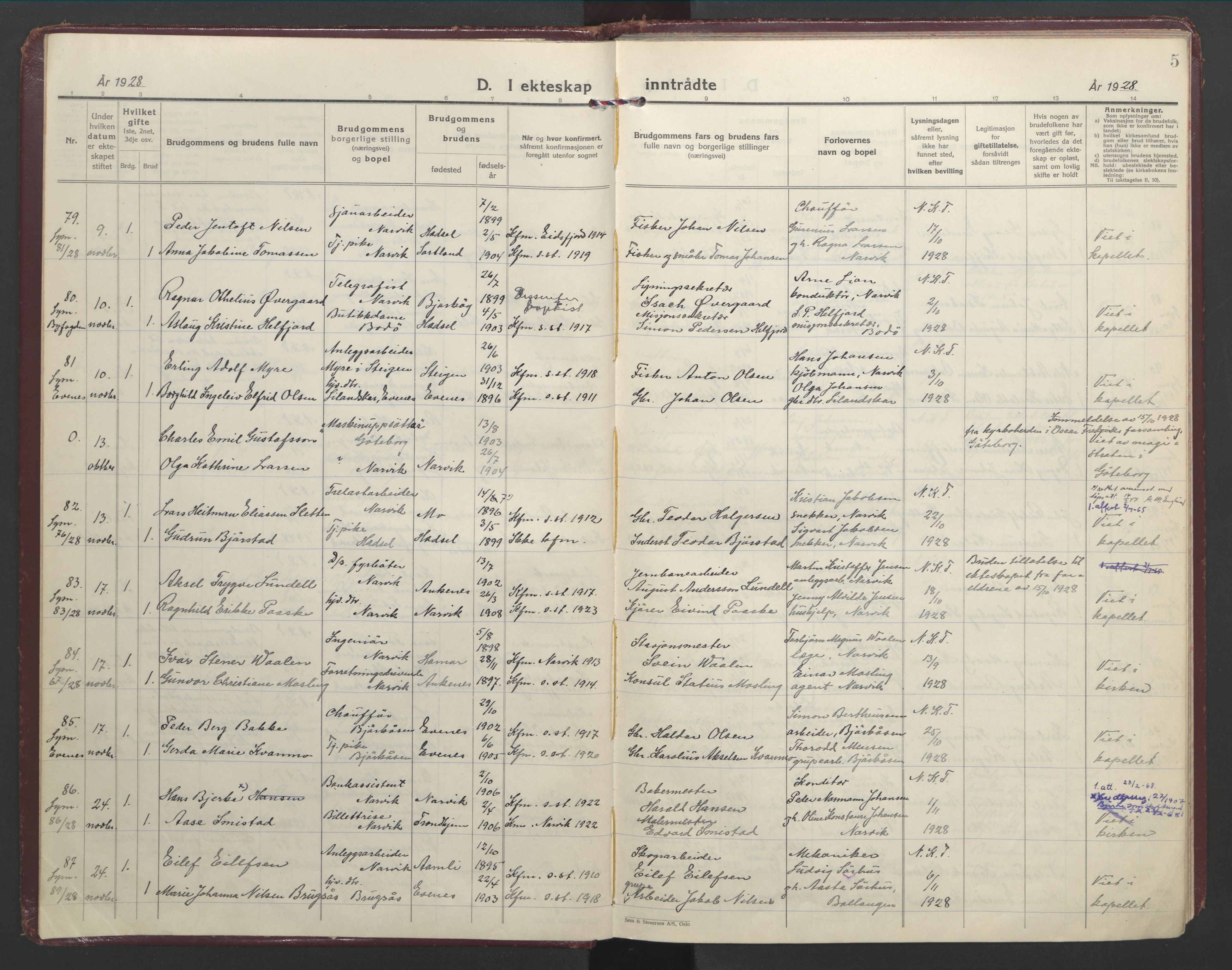 Ministerialprotokoller, klokkerbøker og fødselsregistre - Nordland, AV/SAT-A-1459/871/L1006: Ministerialbok nr. 871A22, 1928-1936, s. 5