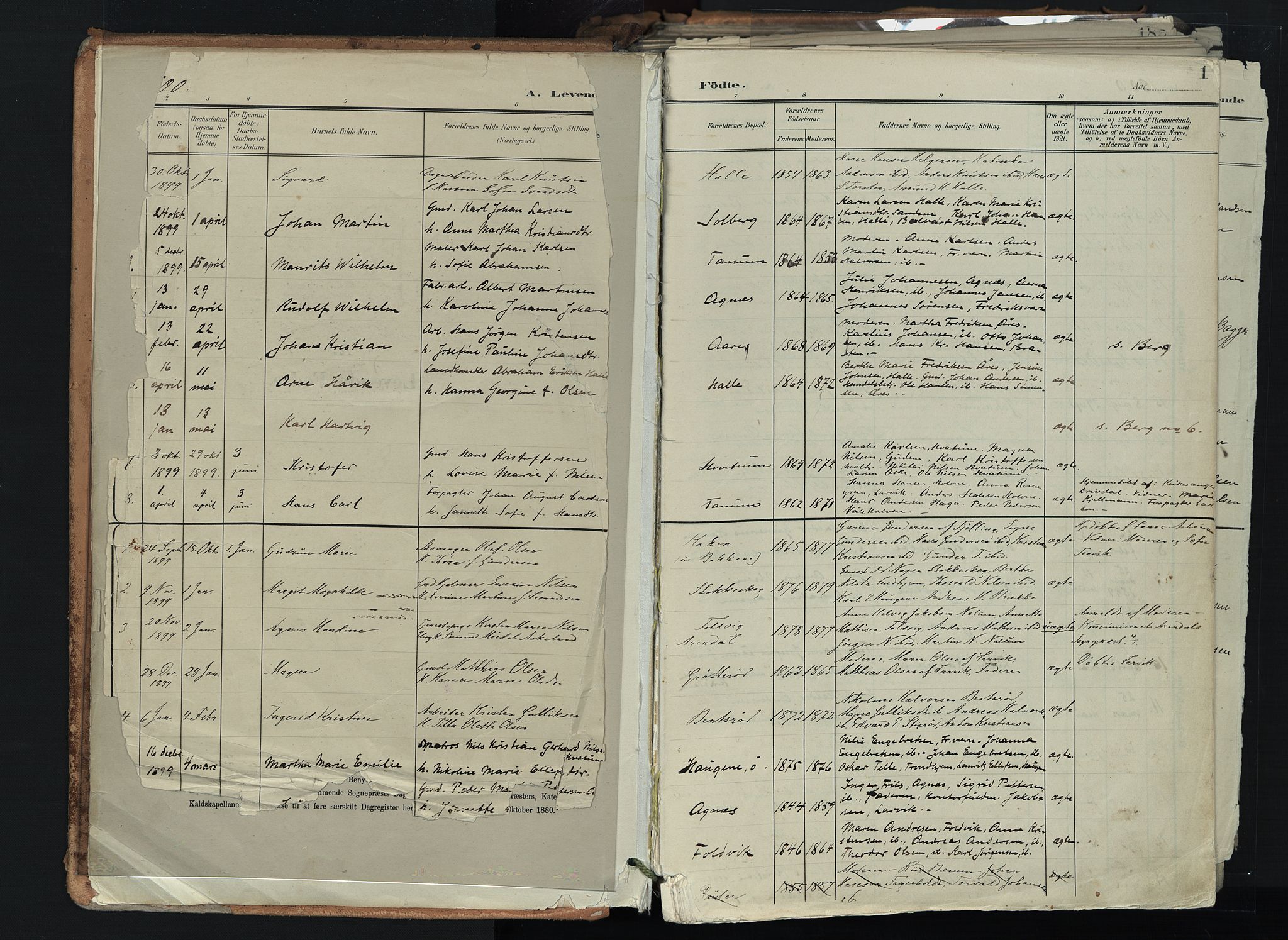 Brunlanes kirkebøker, SAKO/A-342/F/Fc/L0003: Ministerialbok nr. III 3, 1900-1922, s. 1