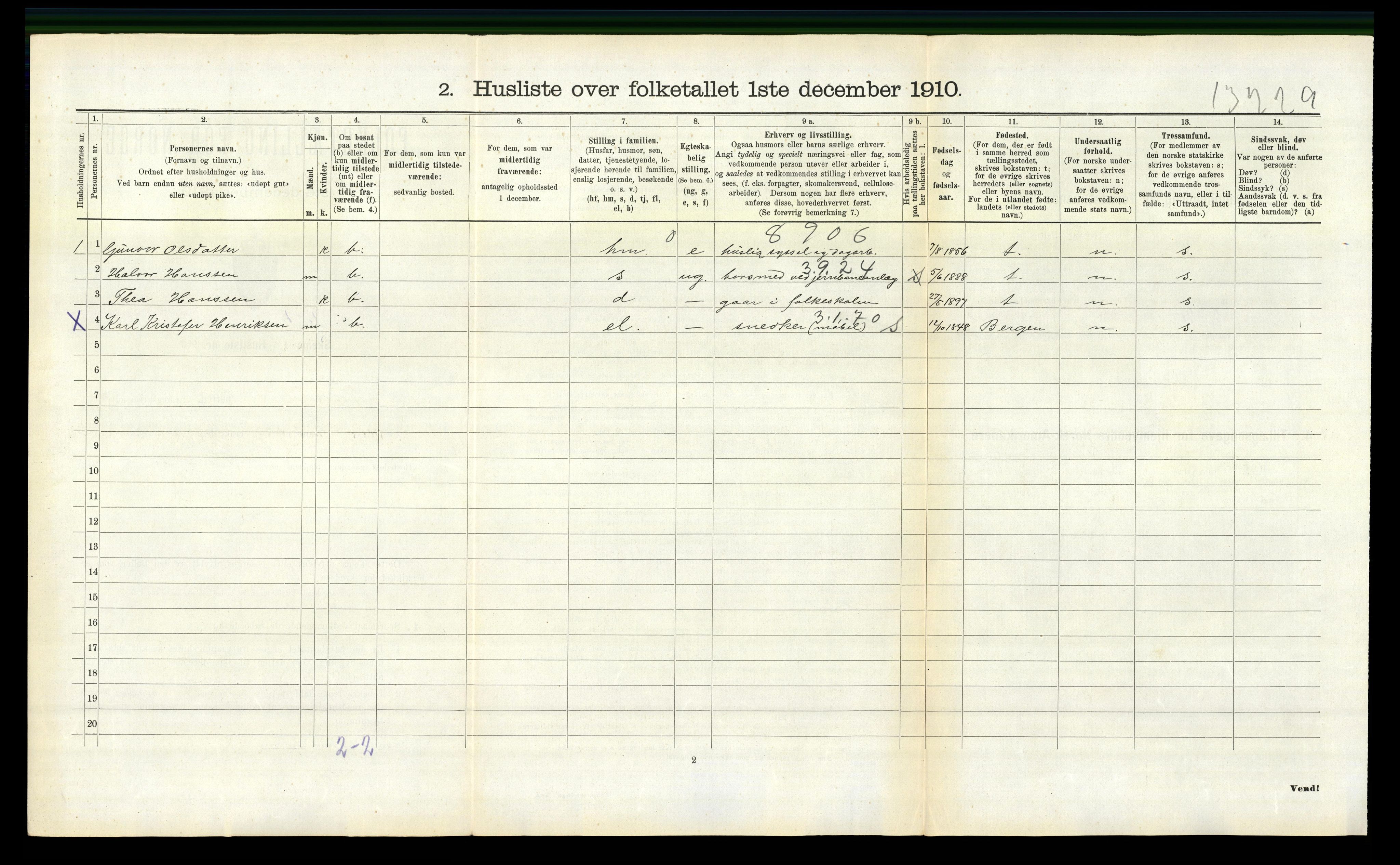 RA, Folketelling 1910 for 0830 Nissedal herred, 1910, s. 429