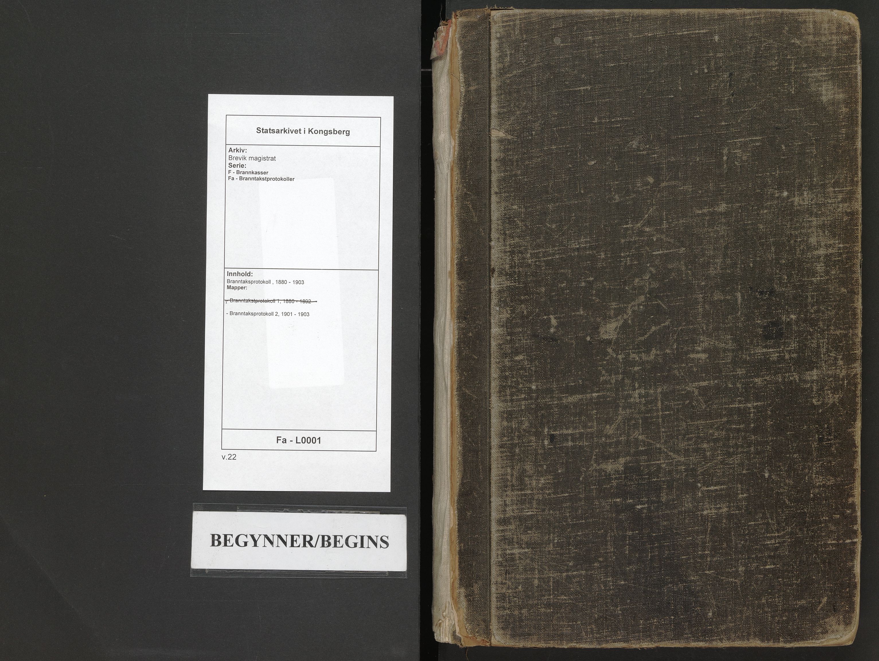 Brevik magistrat, SAKO/A-856/F/Fa/L0001/0002: Branntakstprotokoll / Branntakstprotokoll 2, 1901-1903