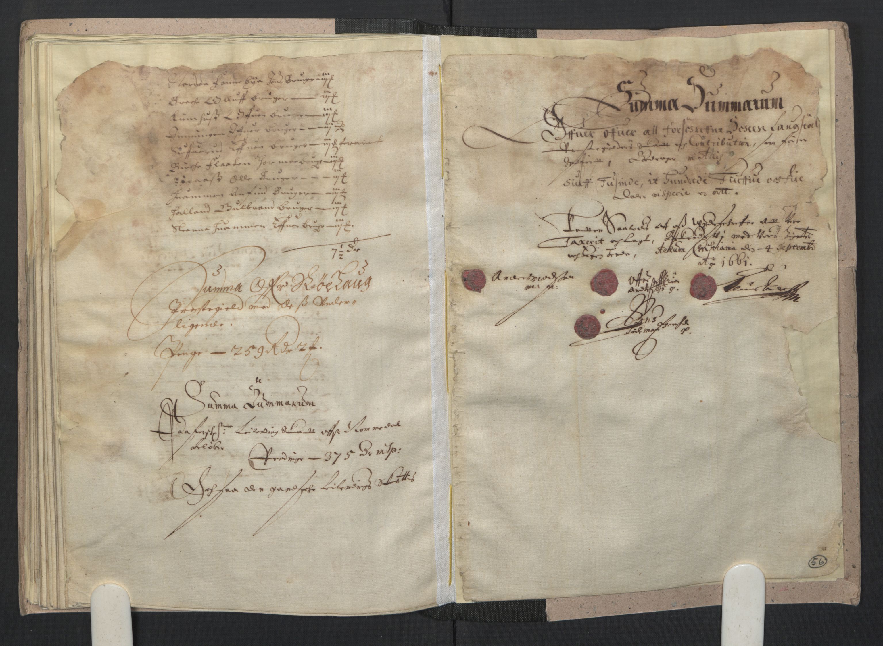 Rentekammeret inntil 1814, Realistisk ordnet avdeling, AV/RA-EA-4070/L/L0019/0001: Skien lagdømme: / Skattemanntall for Skien lagdømme (6 dalers leilendingskatt), 1661, s. 55b-56a