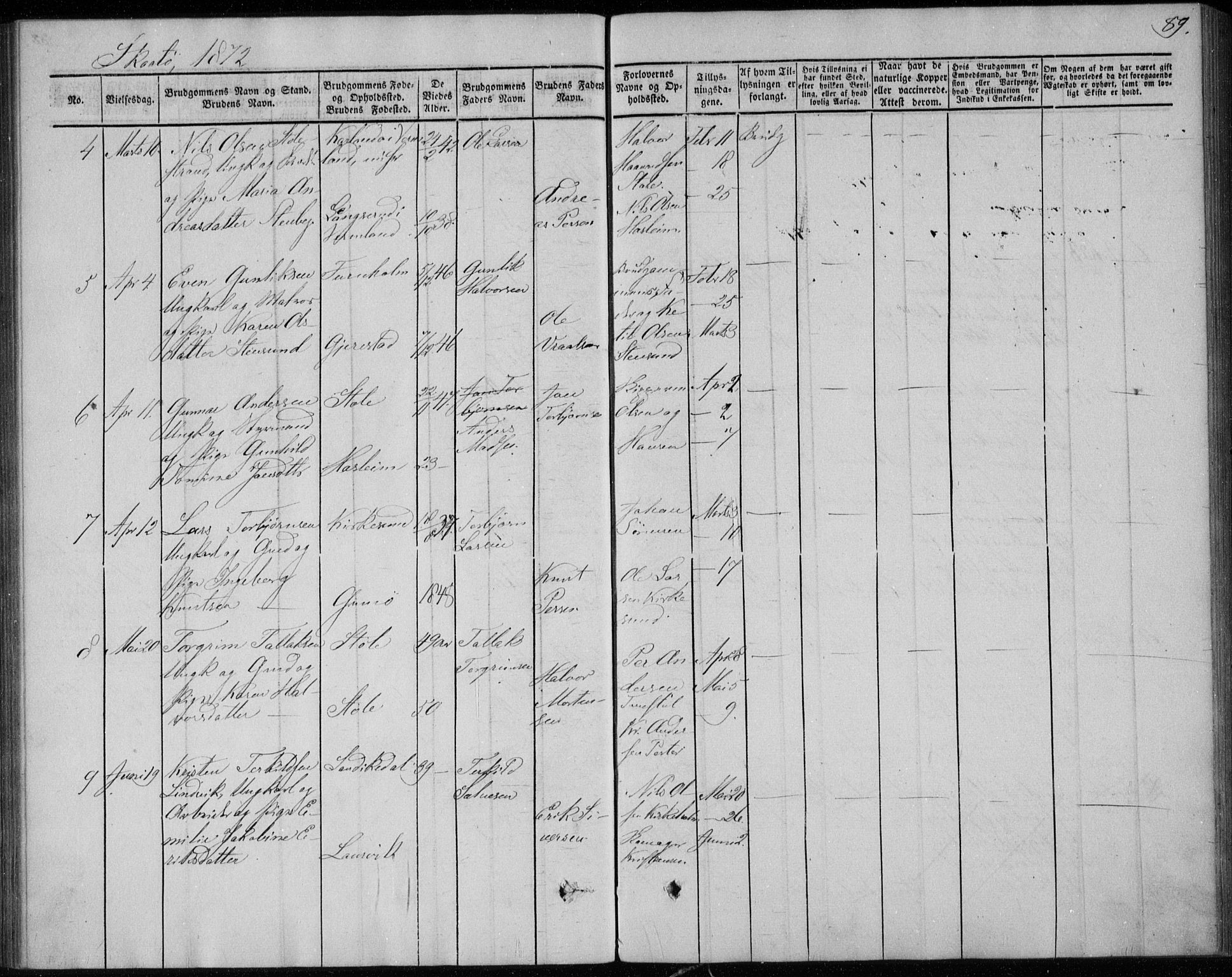 Sannidal kirkebøker, AV/SAKO-A-296/F/Fa/L0010: Ministerialbok nr. 10, 1855-1873, s. 89