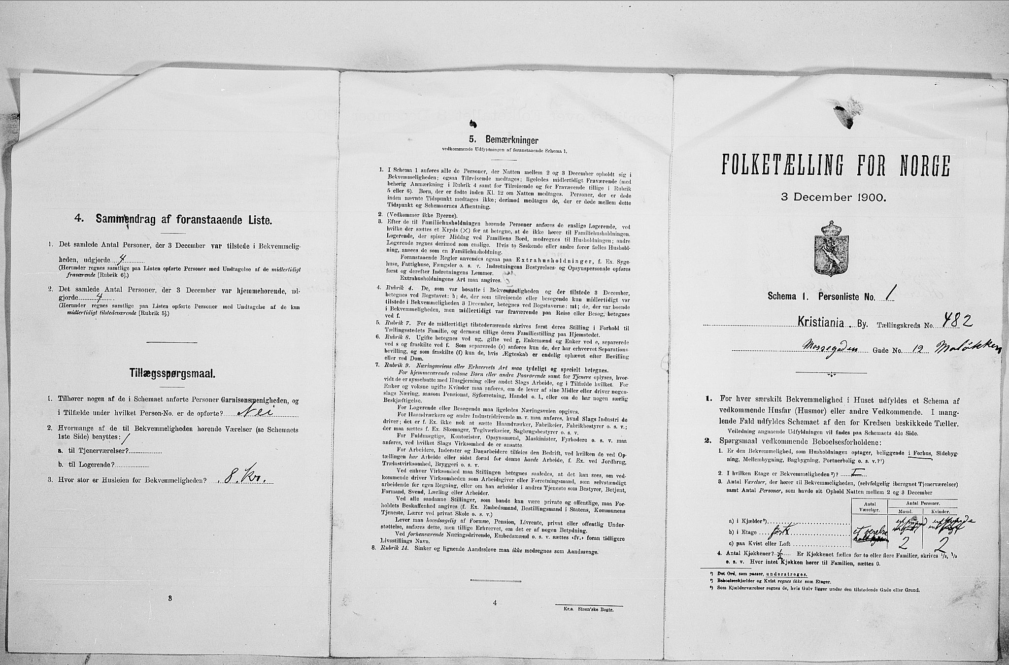 SAO, Folketelling 1900 for 0301 Kristiania kjøpstad, 1900, s. 59636